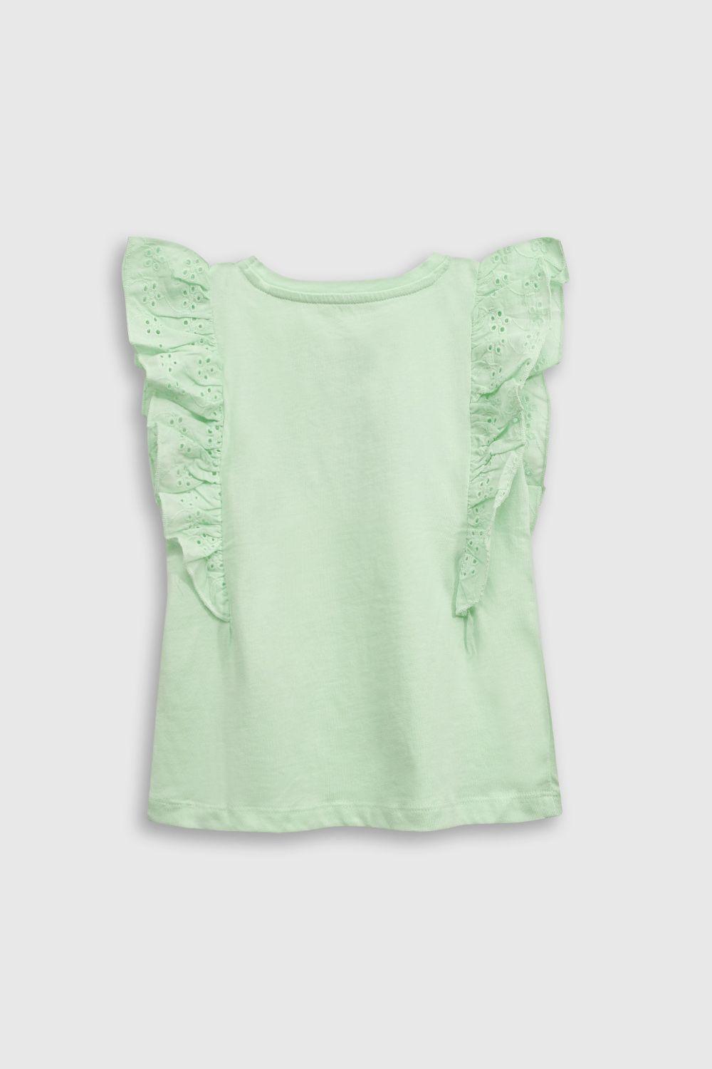 Polera de algodón para niña con manga vuelo de brodery-1