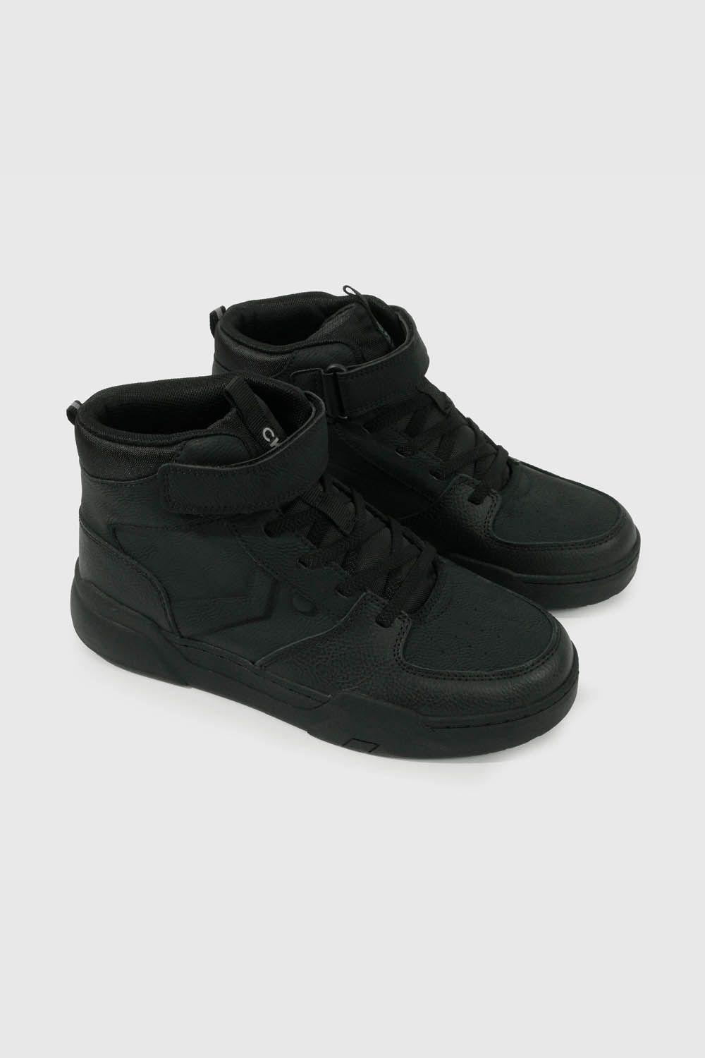 Zapatilla Escolar Negra Caña Alta Unisex-0