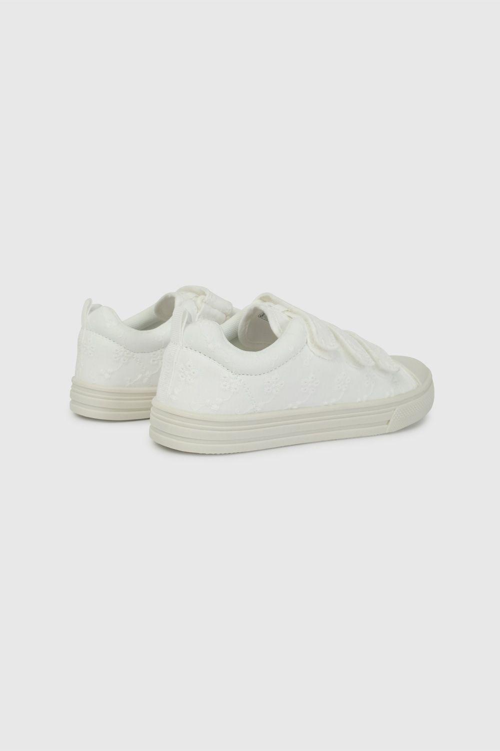 Zapatilla de Lona Blanca de Niña talla 28 a 38-4