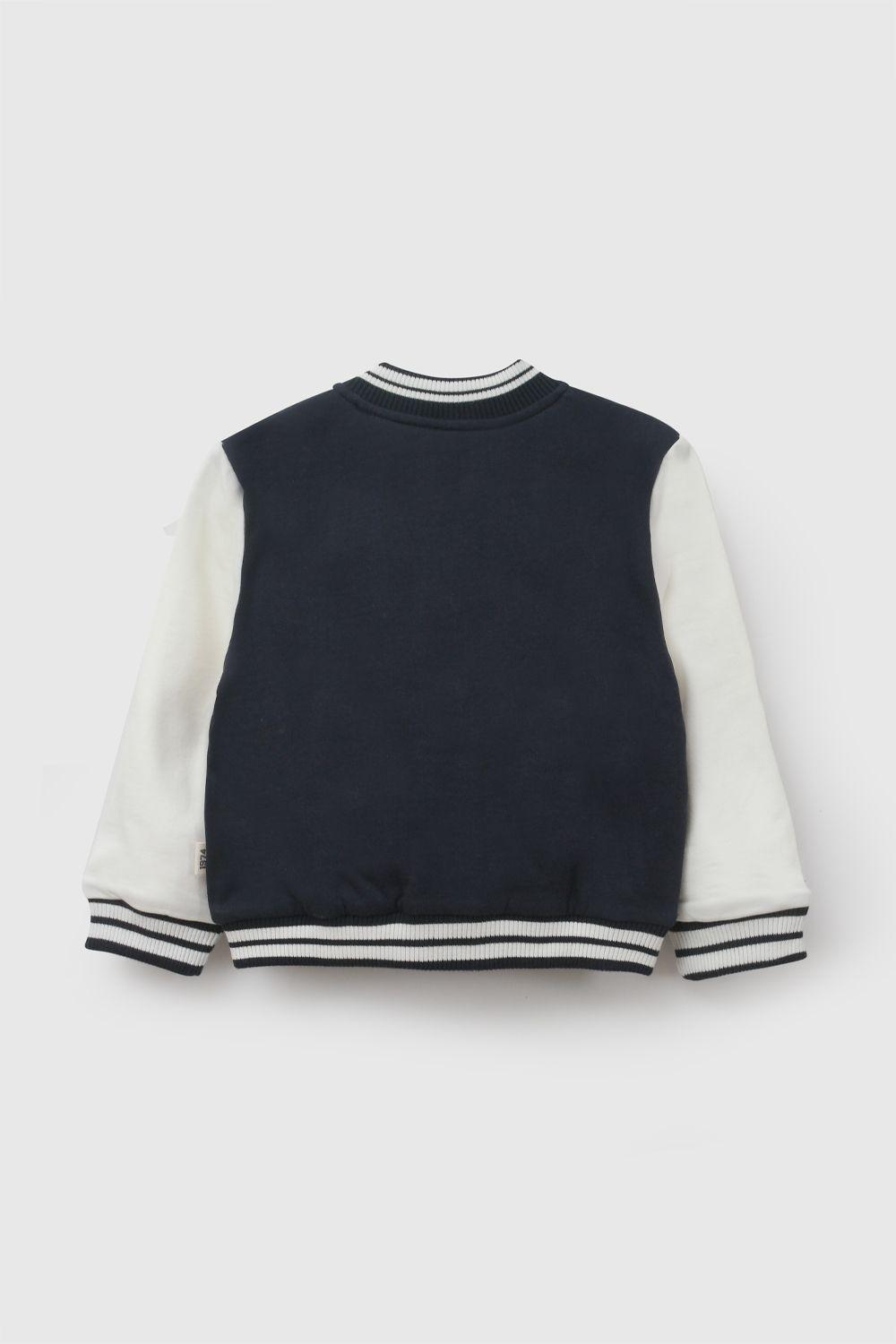 Poleron Bomber Azul Marino Niño 6-9M a 4-5A Colloky-1