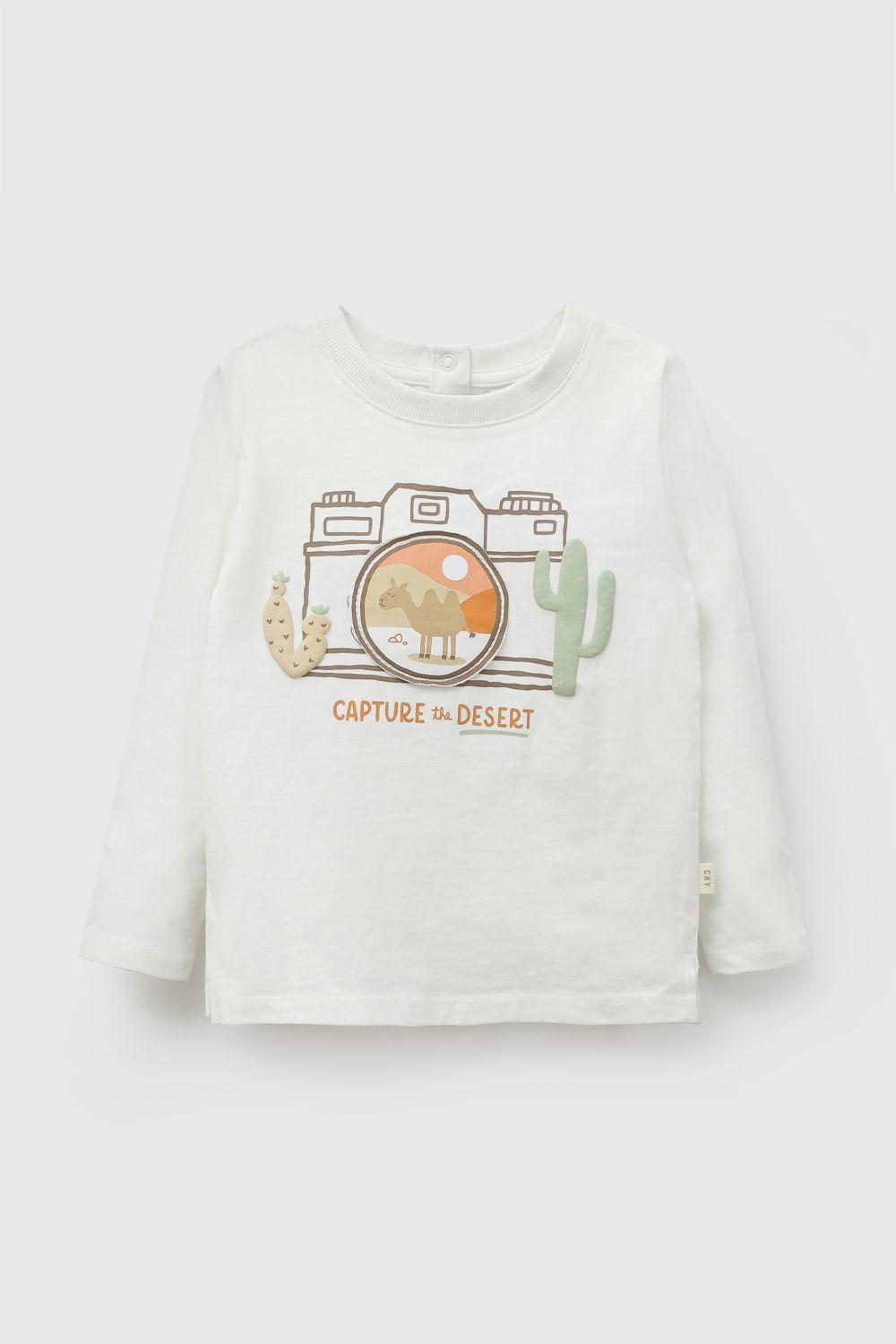 Polera "Capture The Desert" Blanco Niño 6-9M a 4-5A Colloky-0
