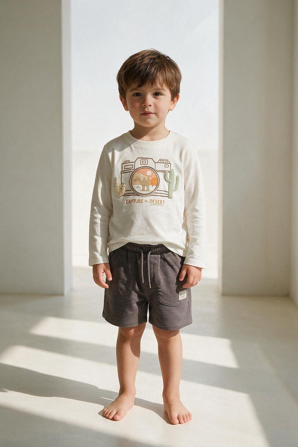 Polera "Capture The Desert" Blanco Niño 6-9M a 4-5A Colloky-1