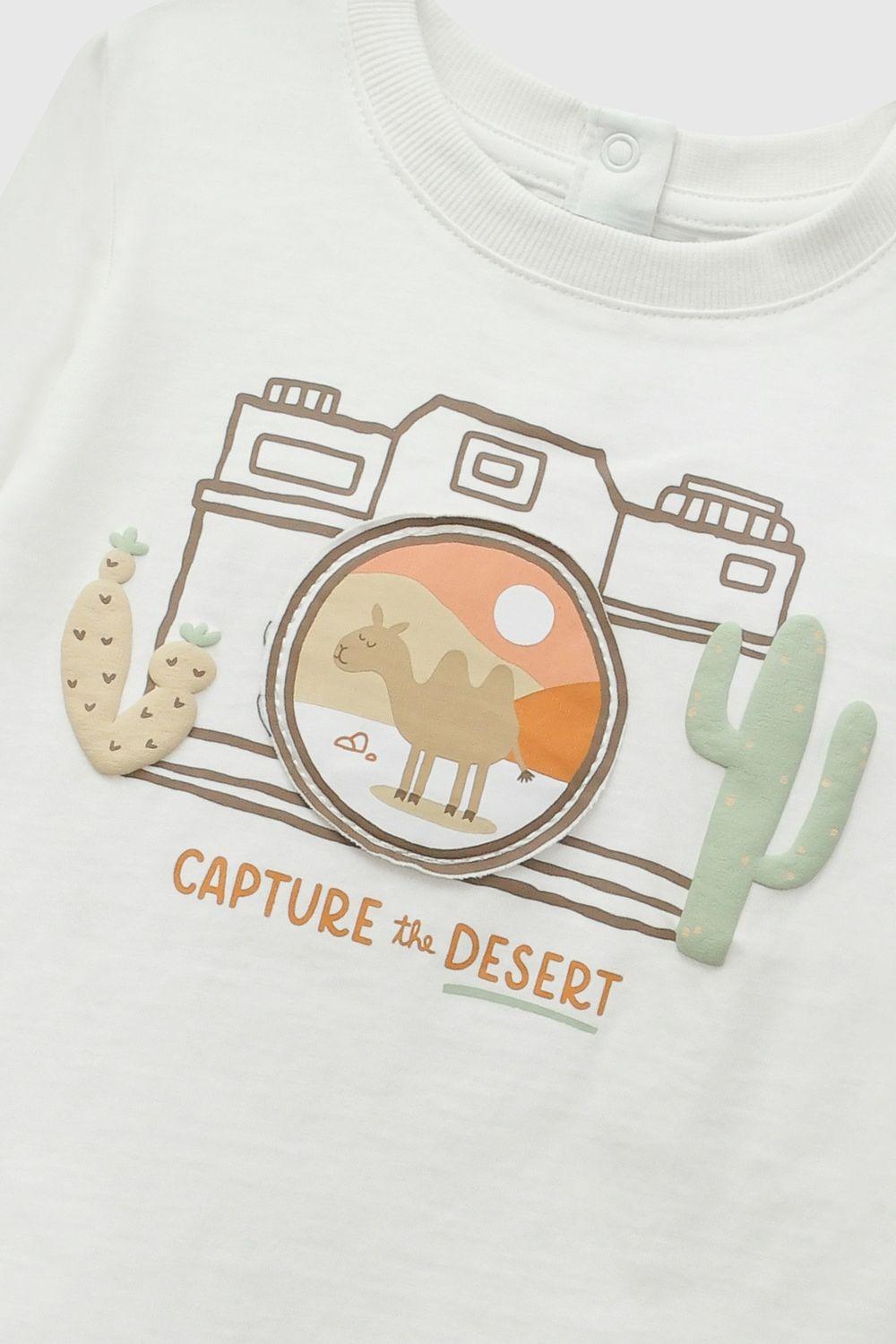 Polera "Capture The Desert" Blanco Niño 6-9M a 4-5A Colloky-3