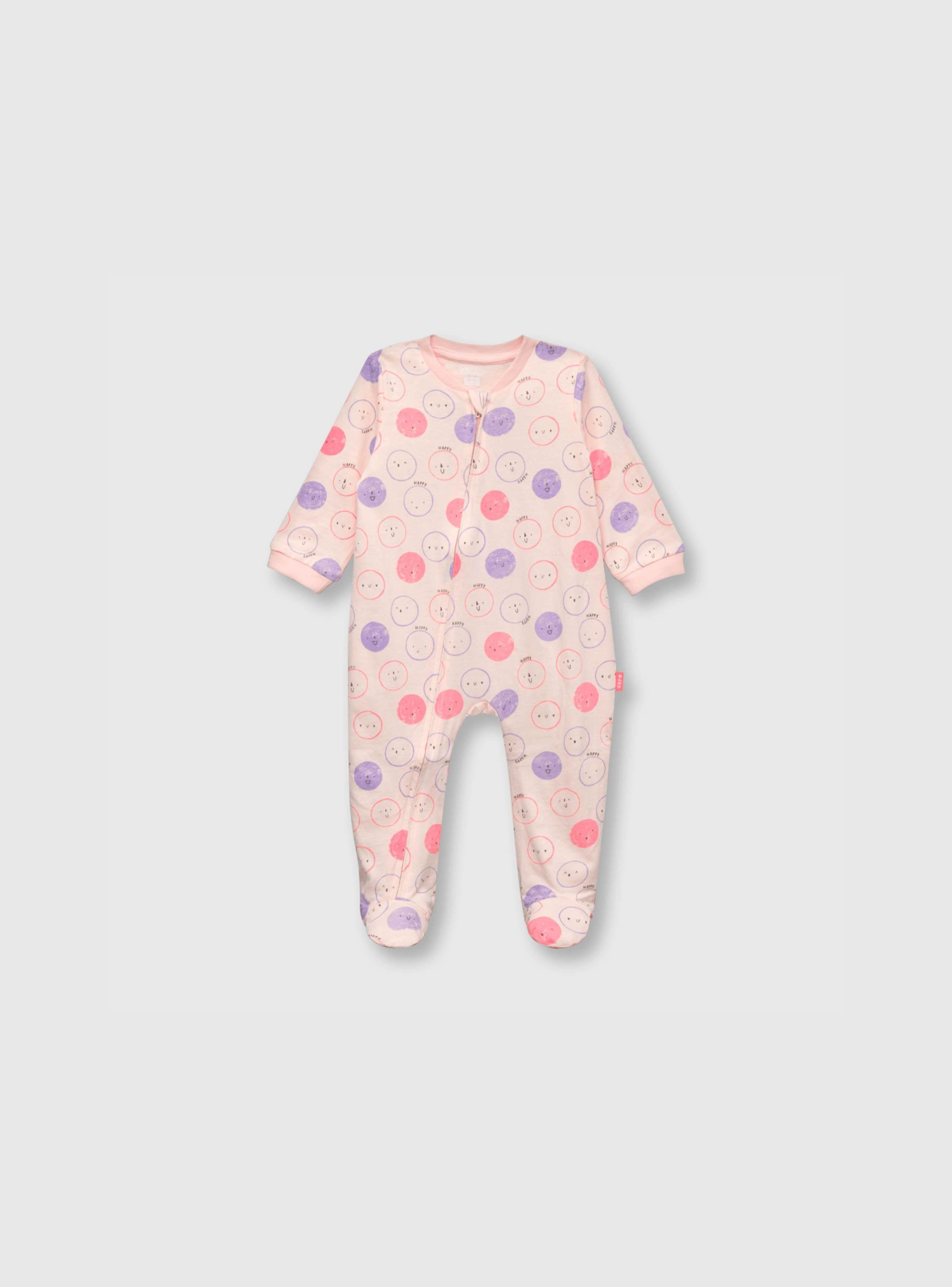 Pijama De Bebe Niña Algodón Rosado (0 A 24 Meses) Colloky-0