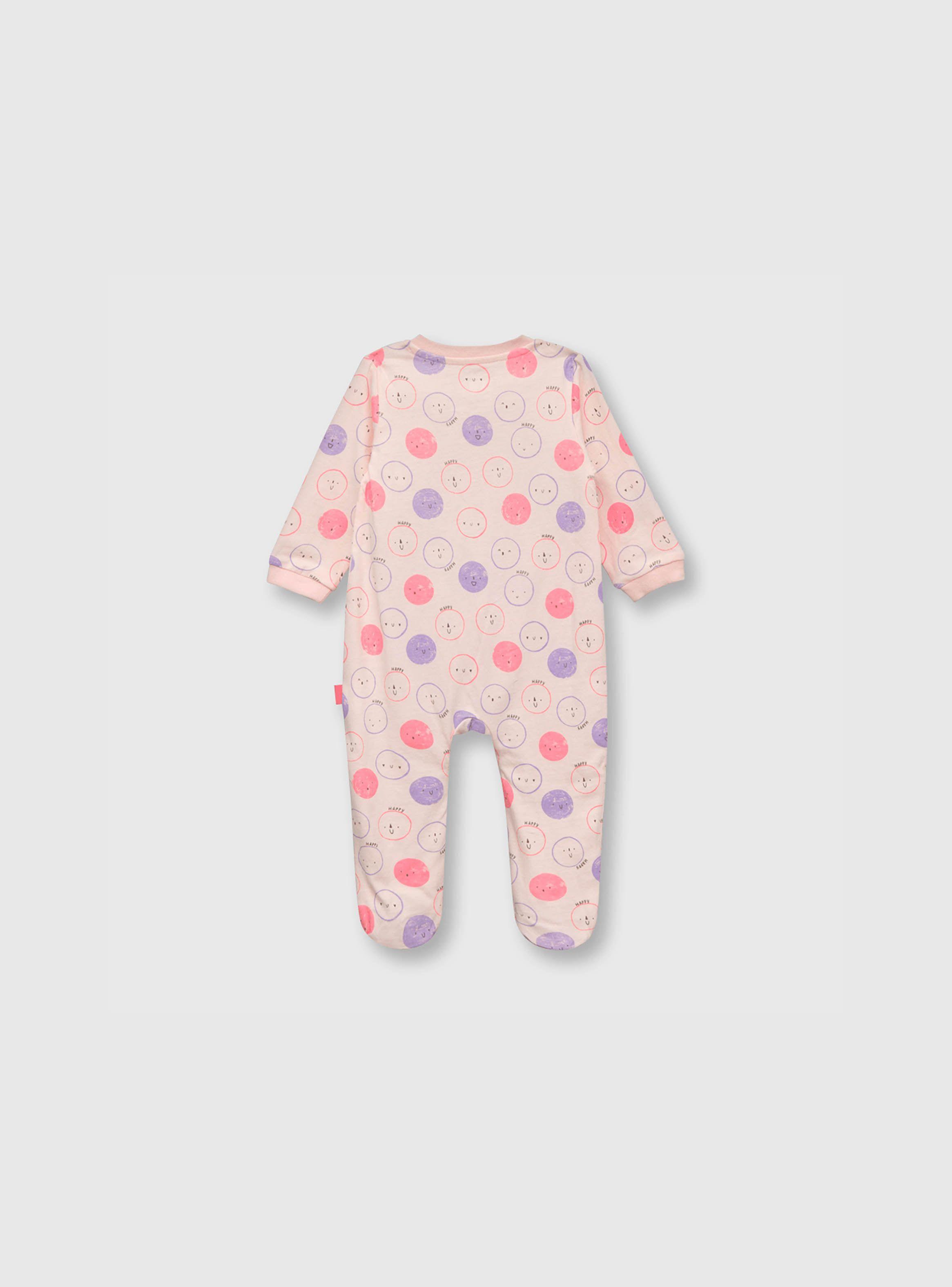 Pijama De Bebe Niña Algodón Rosado (0 A 24 Meses) Colloky-1