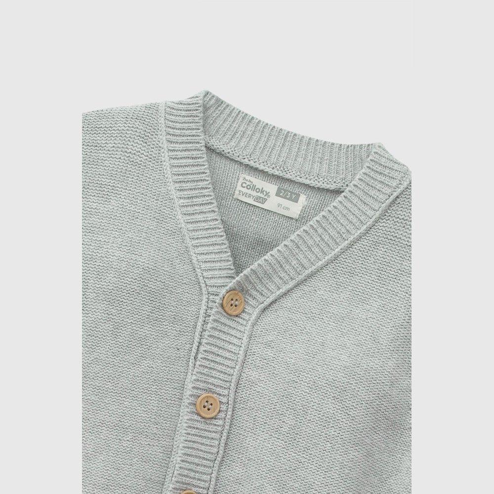 Chaleco Botones Gris Niño 6-9M a 4-5A Colloky-5