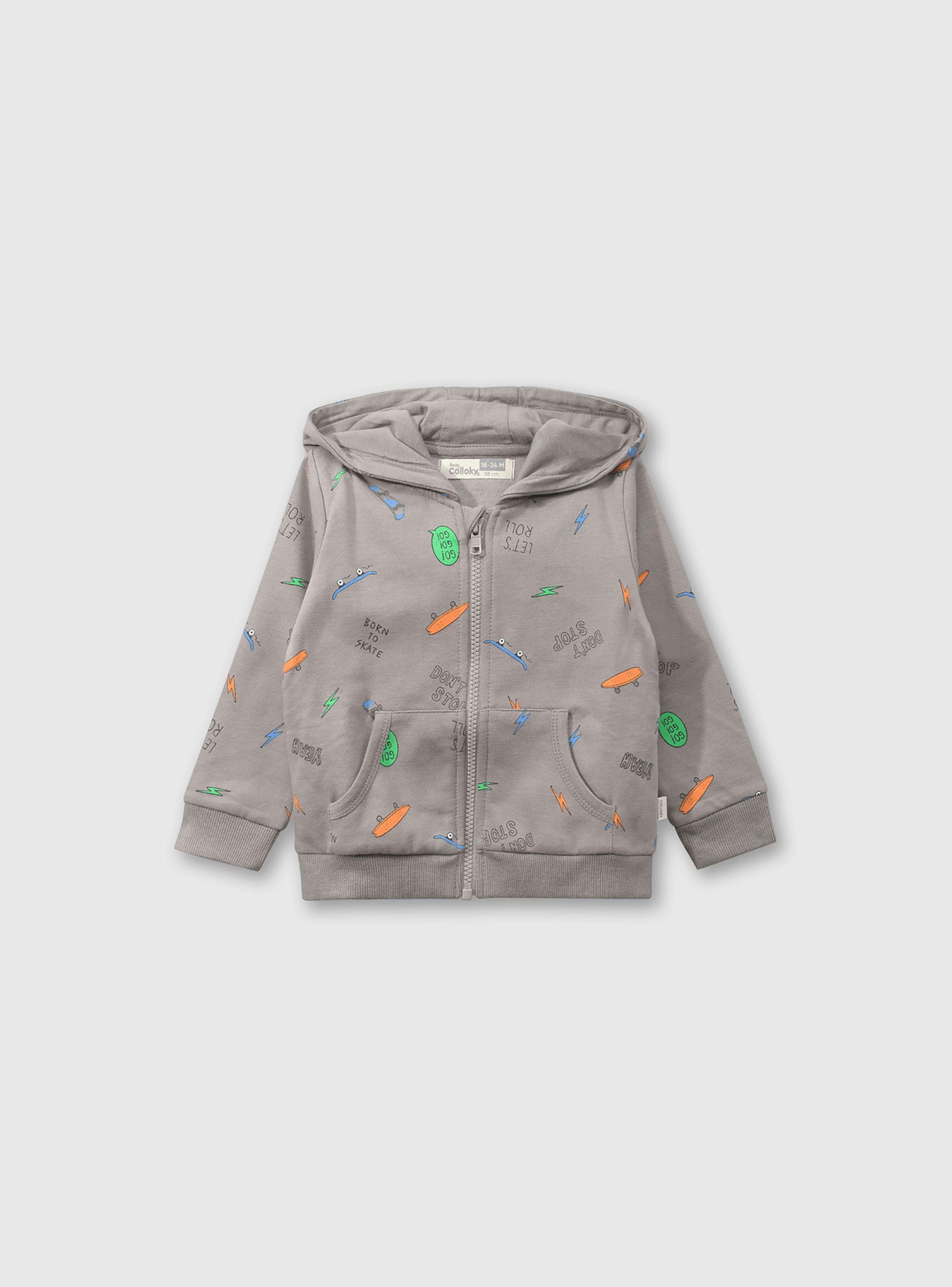 Set Poleron/Body Niño Gris 53118 Colloky-1