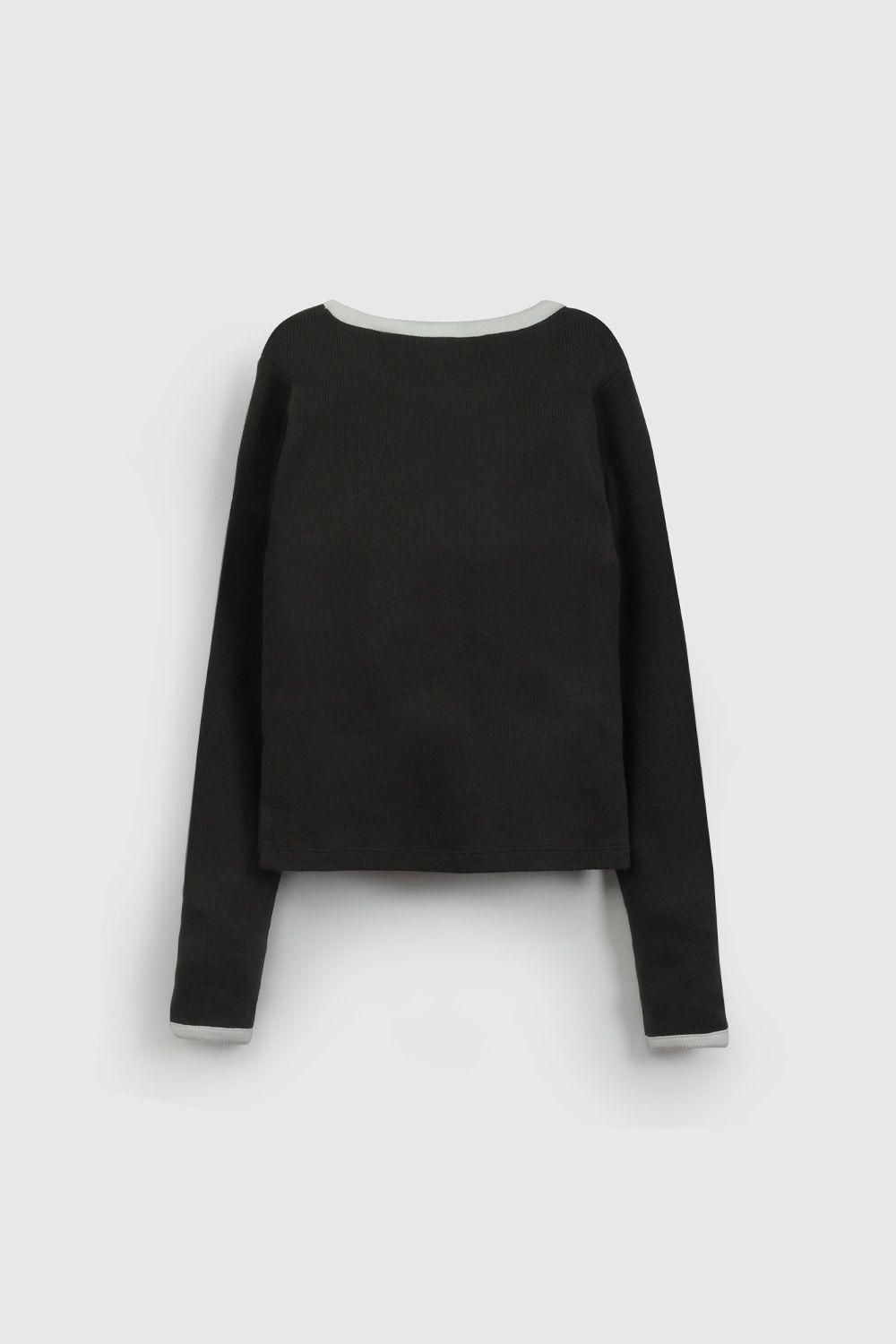 Polera Negra Rib Estrella De Niña POPU1802V26-1