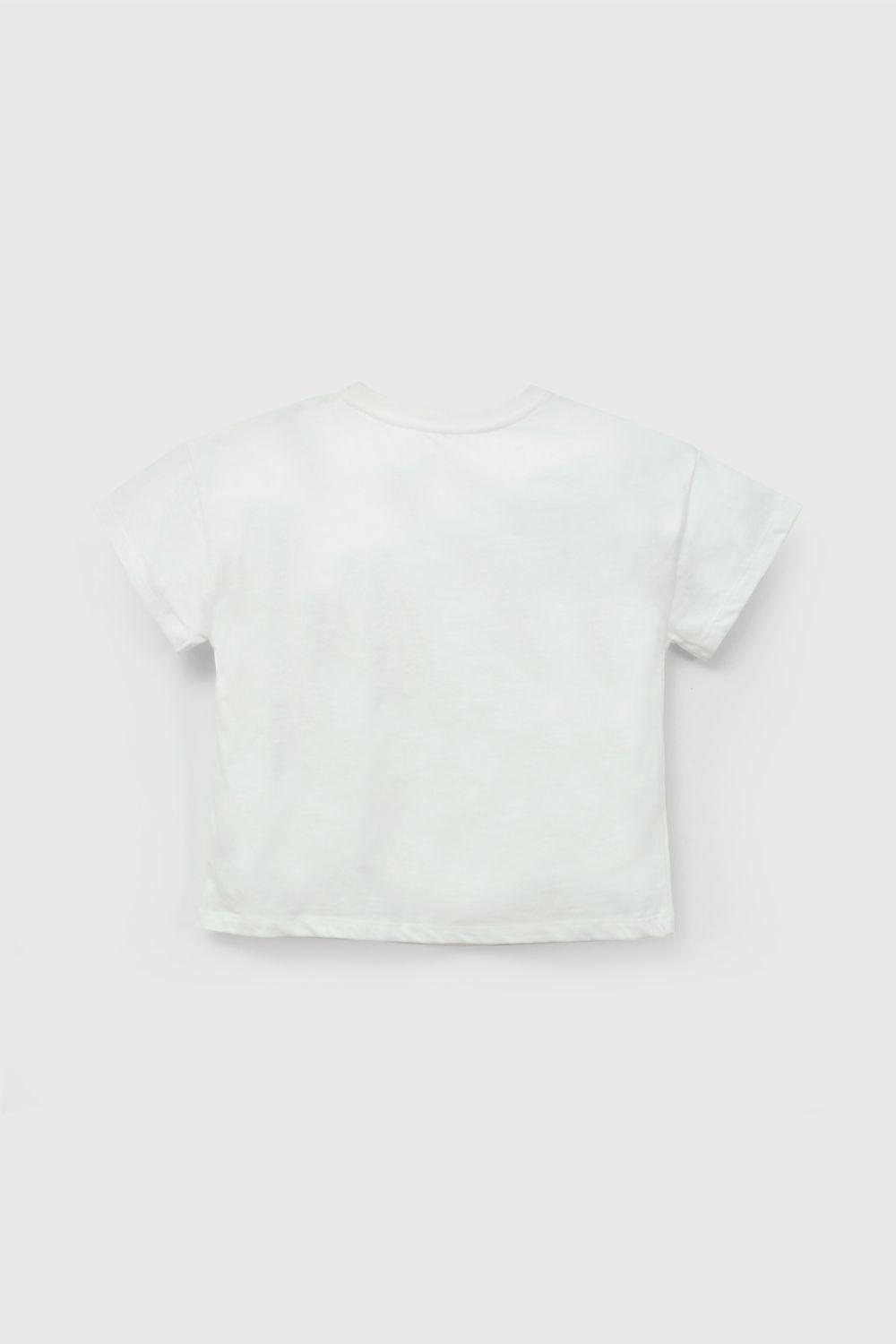 Polera Blanca Estampado Casas De Niña POJE1209V26-2