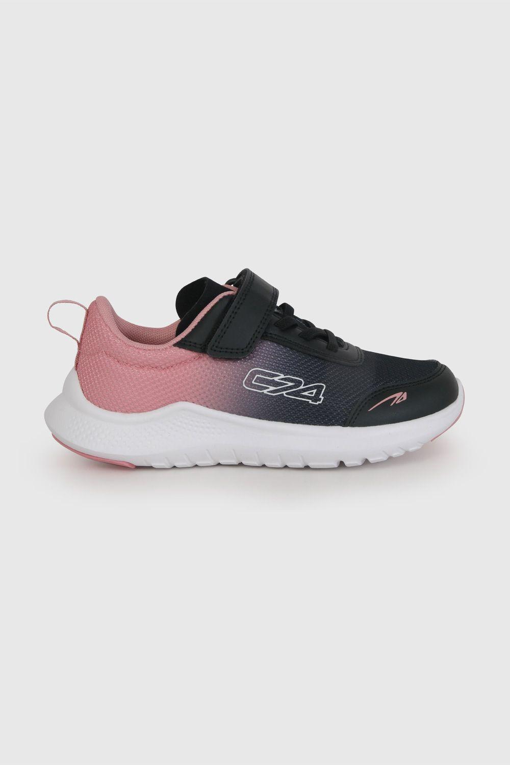 Zapatilla Deportiva Negra y Rosado 58940301V26-1