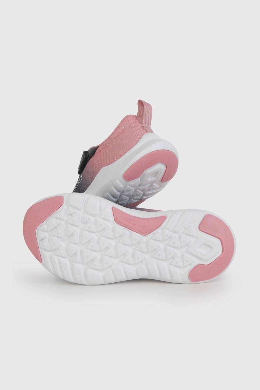 Zapatilla Deportiva Negra y Rosado 58940301V26-2