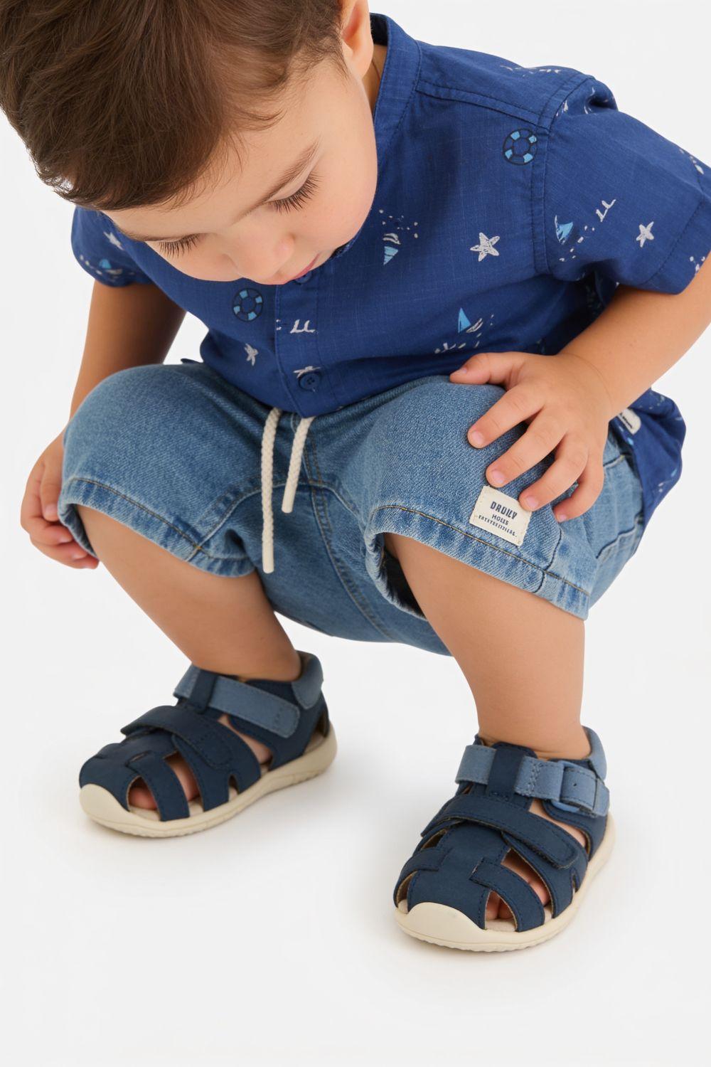 Sandalia Velrcro Azul Niño 18-21 Colloky-1