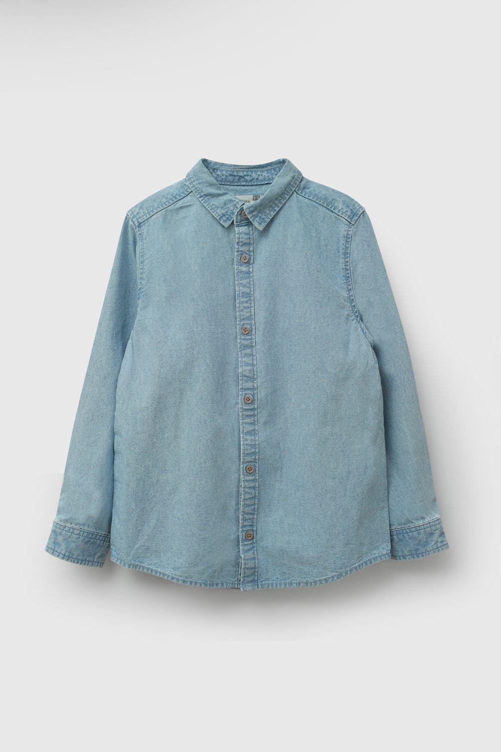 Camisa Mezclilla Denim Niño 3-4A a 12-13A Colloky-0
