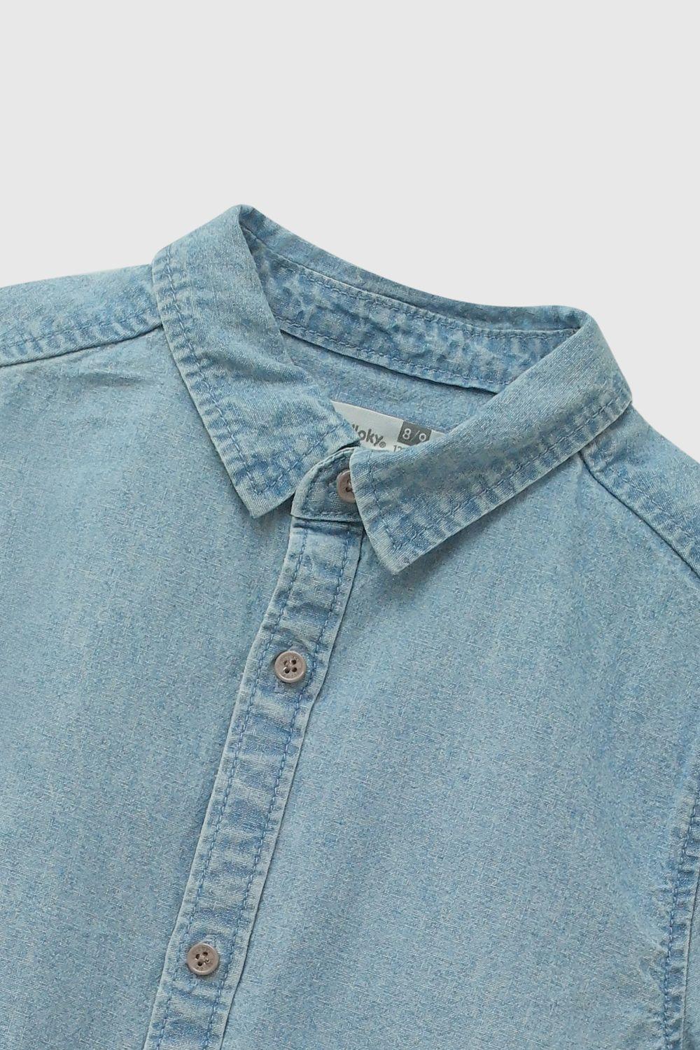 Camisa Mezclilla Denim Niño 3-4A a 12-13A Colloky-4