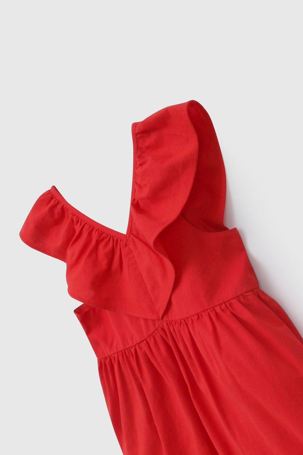 Vestido Rojo Vuelo De Niña VEVL0682V26-2