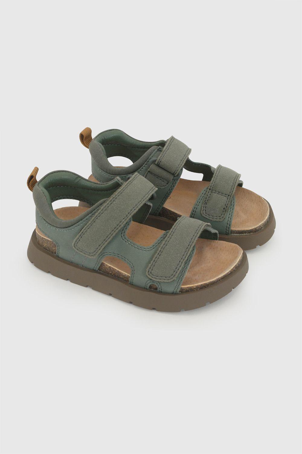 Sandalia velcro niño verde 21-27-0