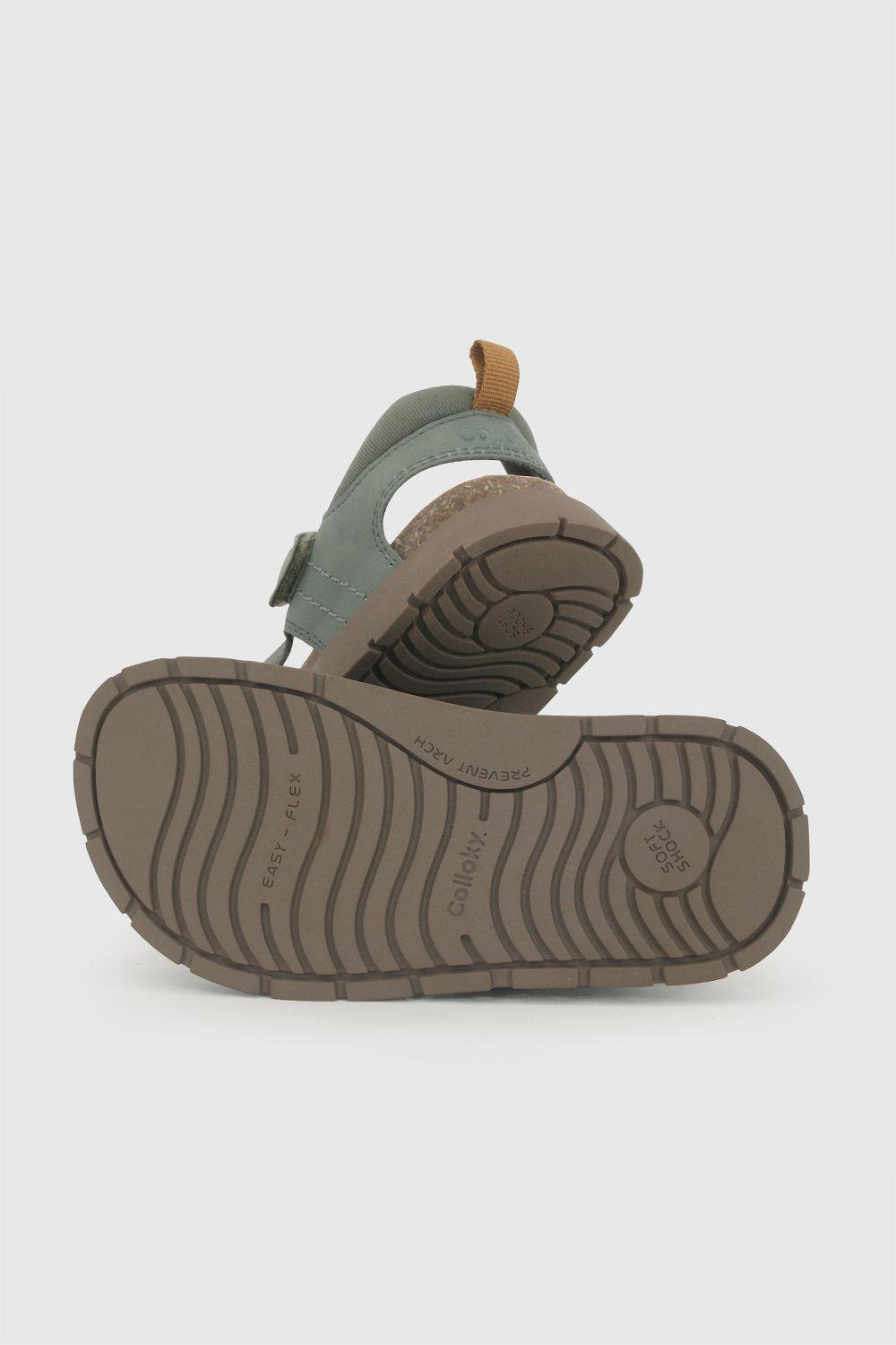 Sandalia velcro niño verde 21-27-3