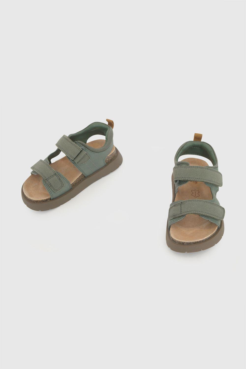 Sandalia velcro niño verde 21-27-4