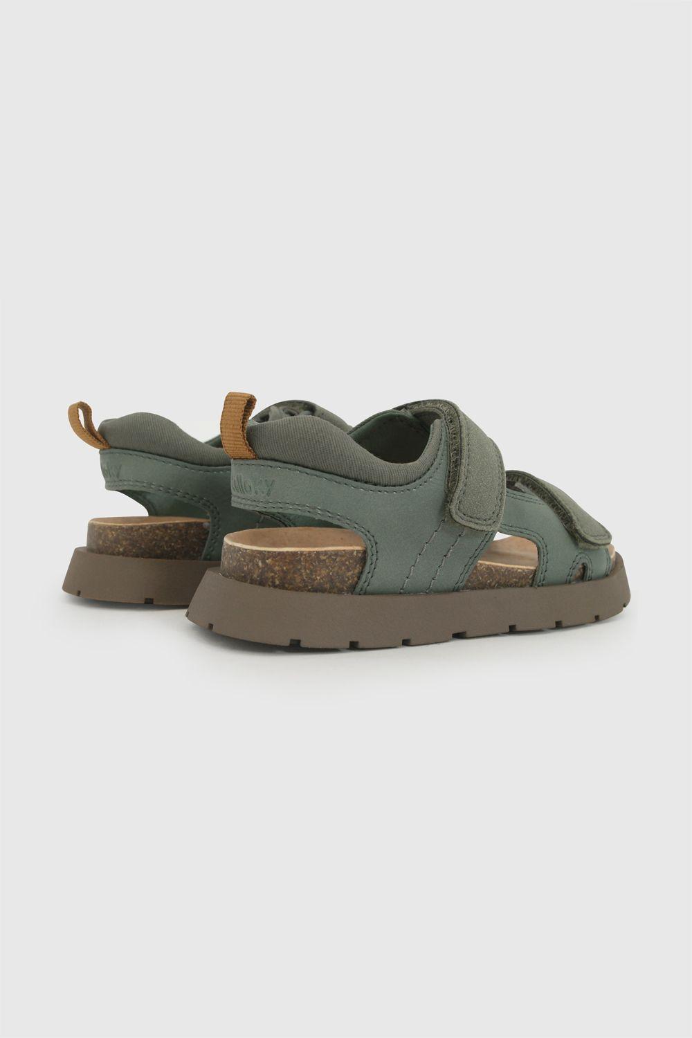 Sandalia velcro niño verde 21-27-5
