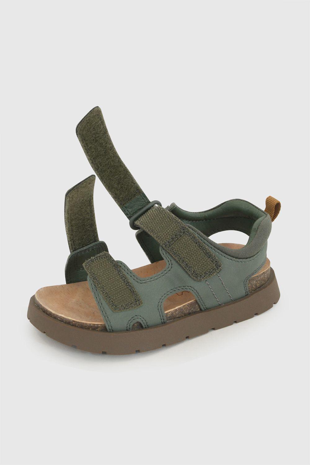 Sandalia velcro niño verde 21-27-6