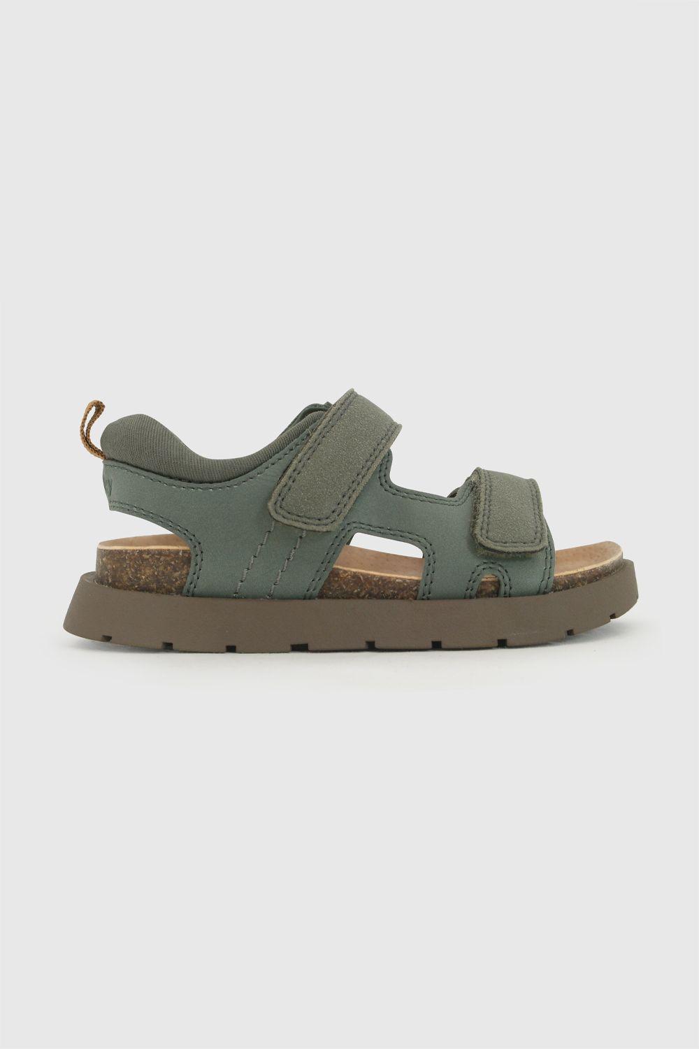 Sandalia velcro niño verde 21-27-2