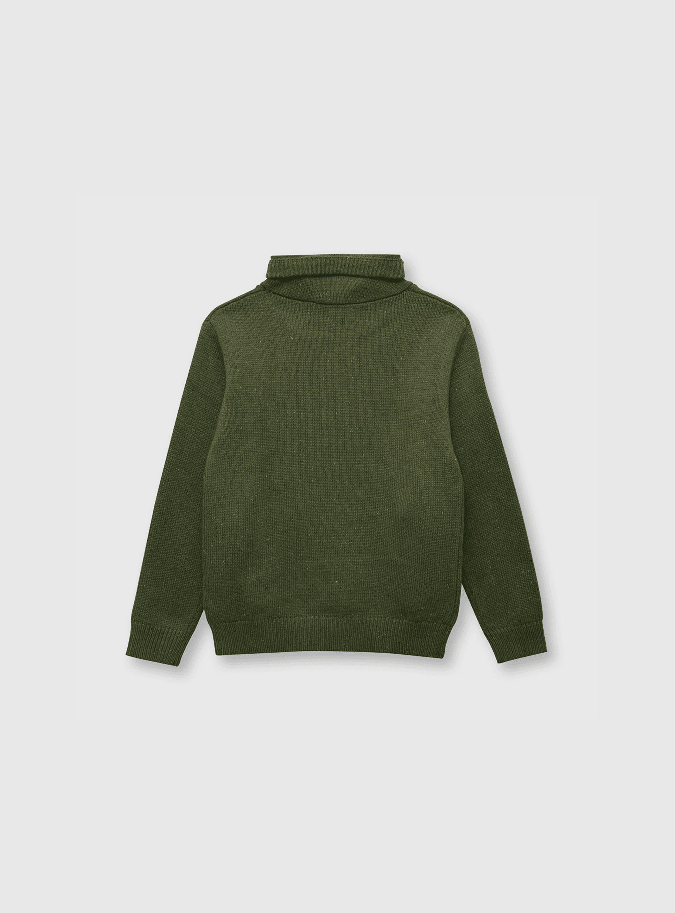 Sweater De Niño Jaspeado Verde (2 A 12 Años) Colloky-1