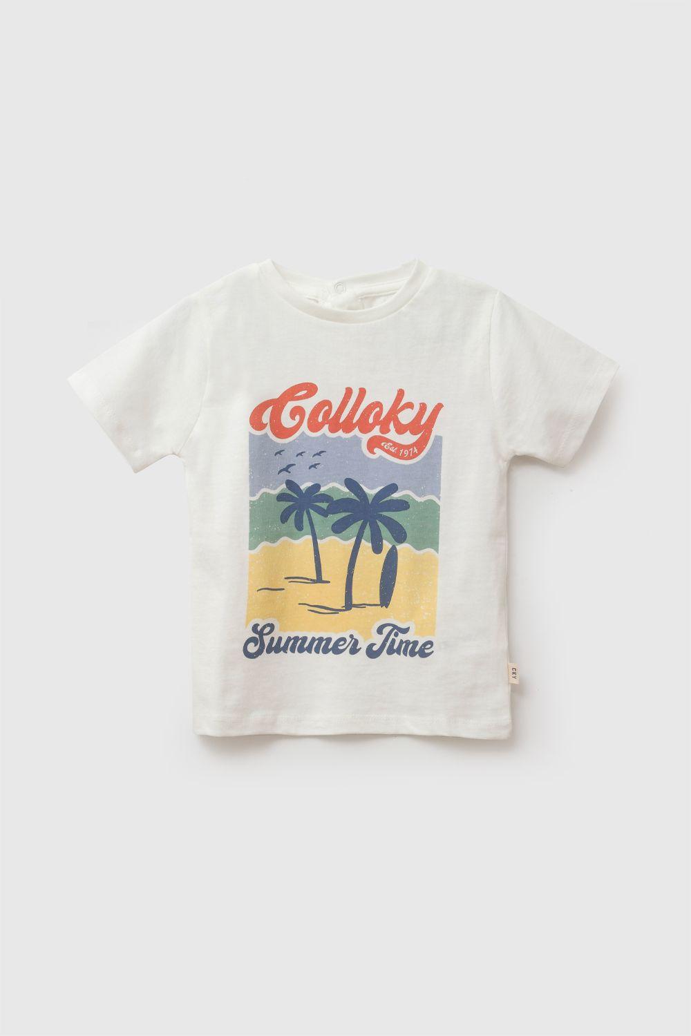 Polera Bipack Beach Multicolor Niño 6-9M a 4-5A Colloky-3