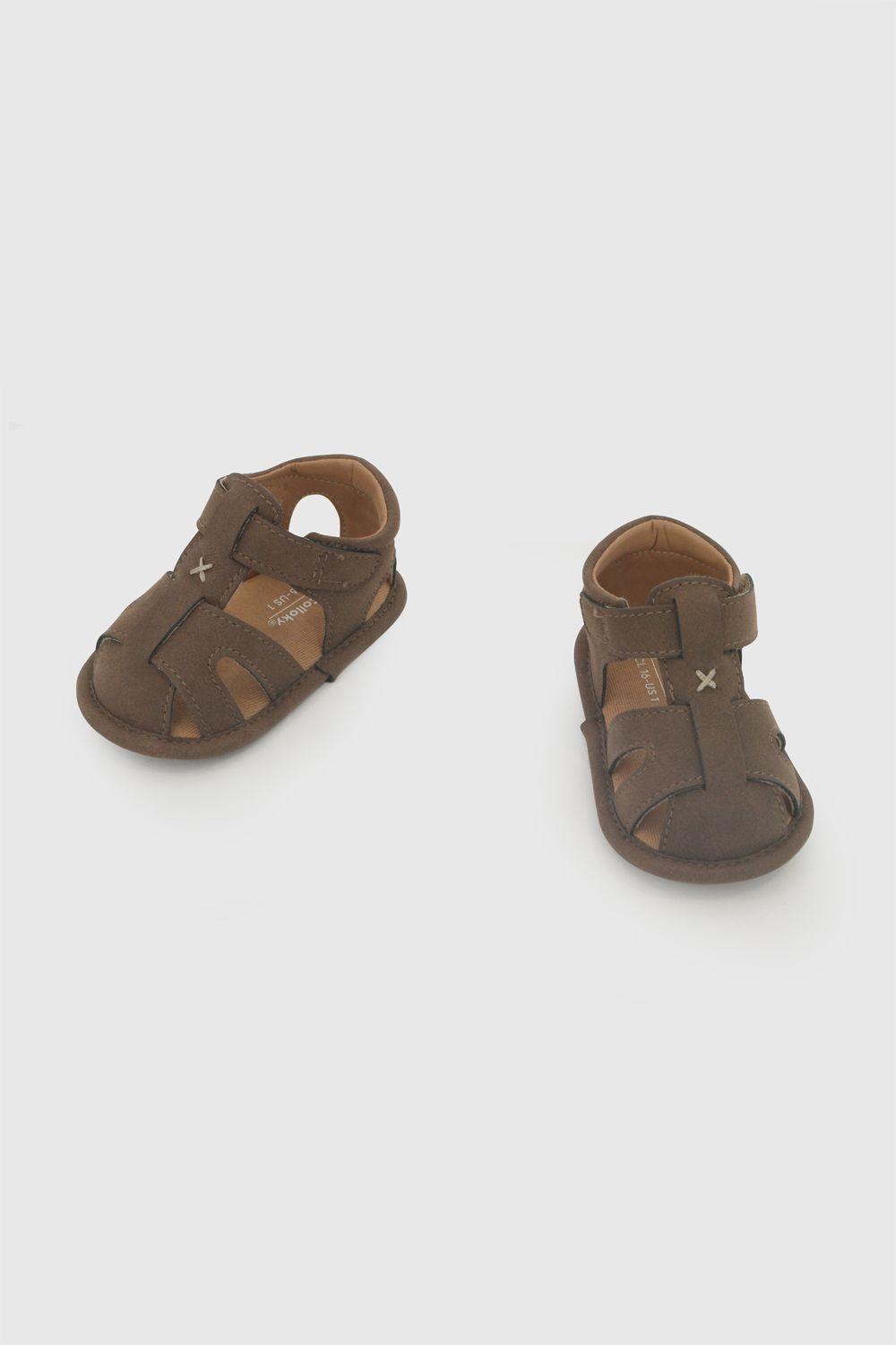 Sandalia Velcro Cafe Niño 14-18 Colloky-3