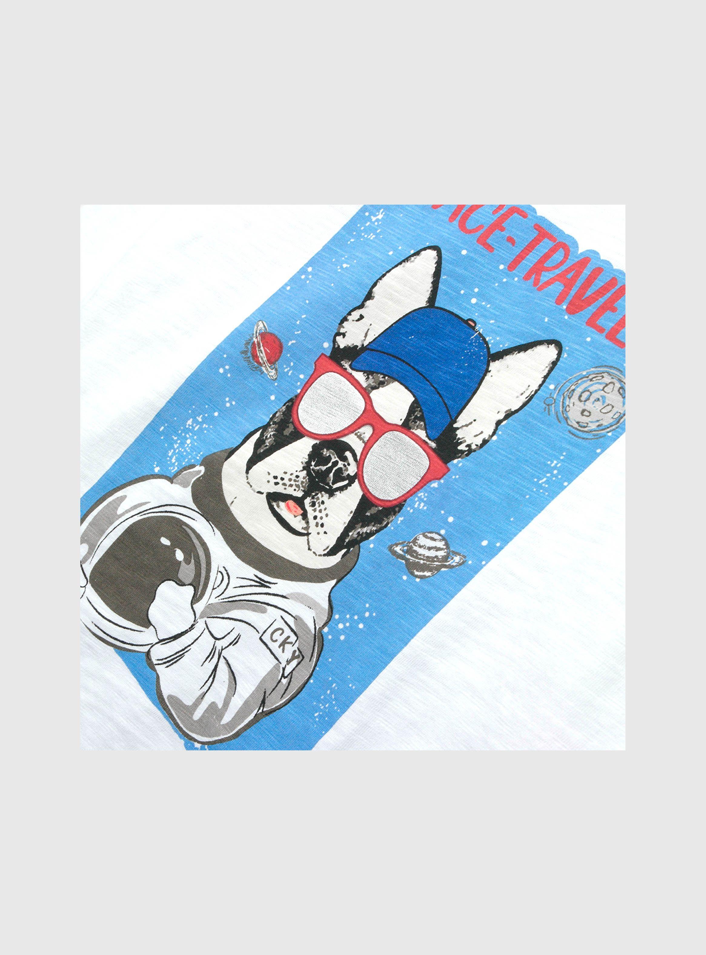 Polera Bebé Niño Perro Blanco (3 A 36 Meses) Colloky-2