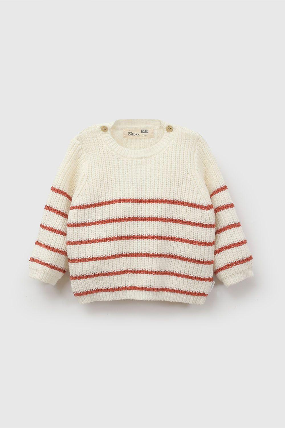 Sweater Unisex Beige 7692 Colloky-0