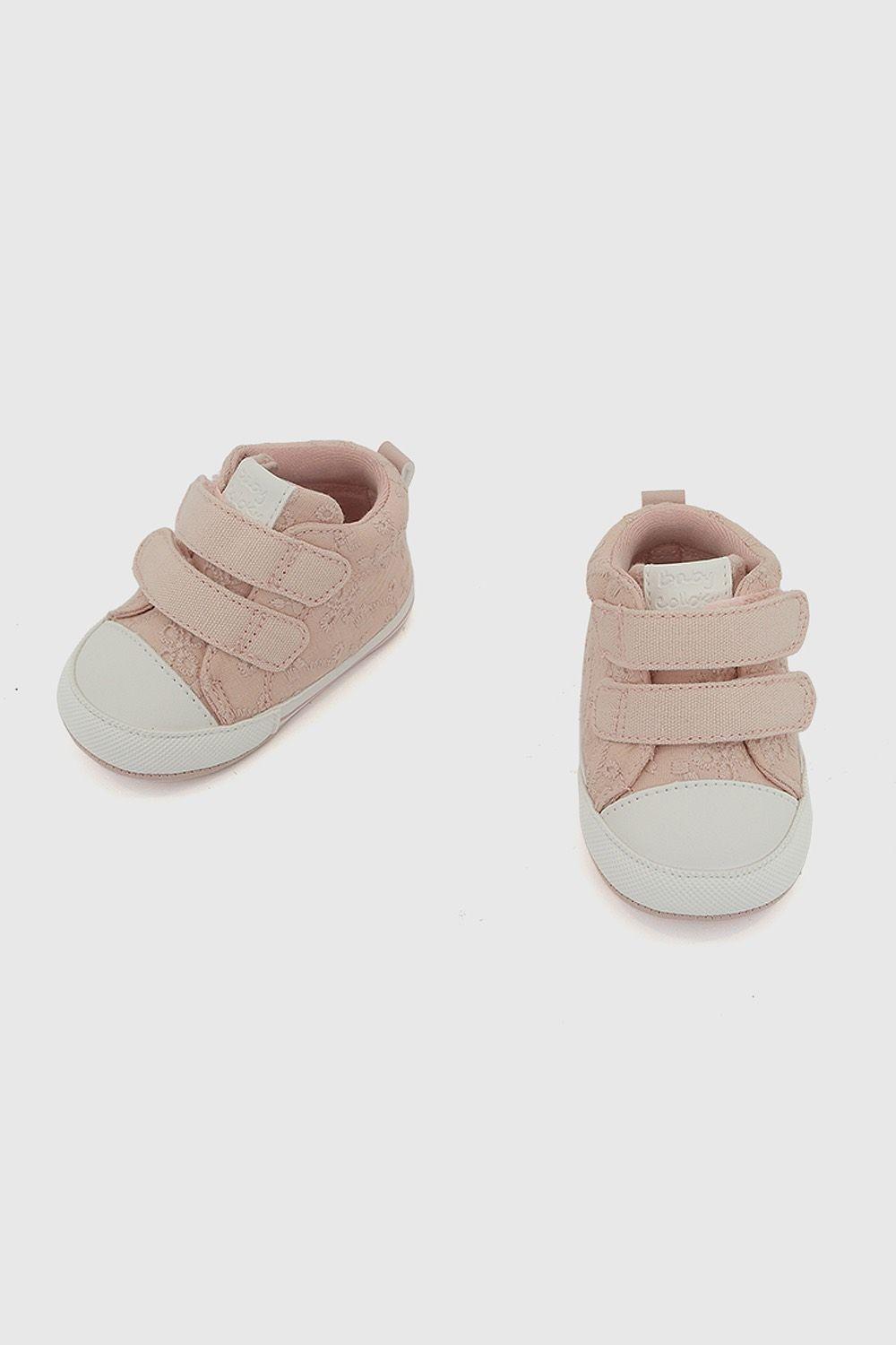 Zapatilla dos velcro niña rosado 14-18-3