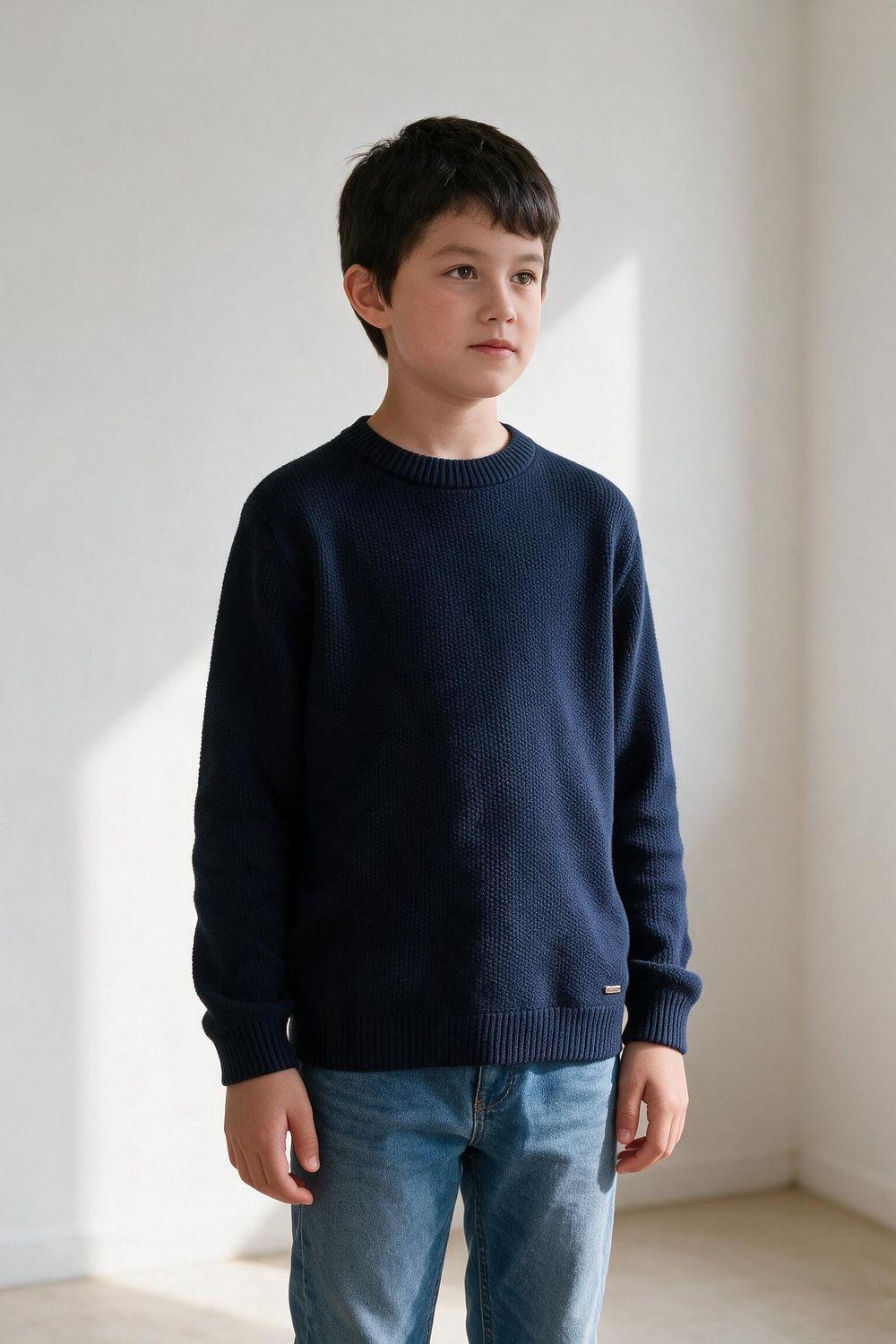 Sweater Tejido Azul Niño 3-4A a 12-13A Colloky-1