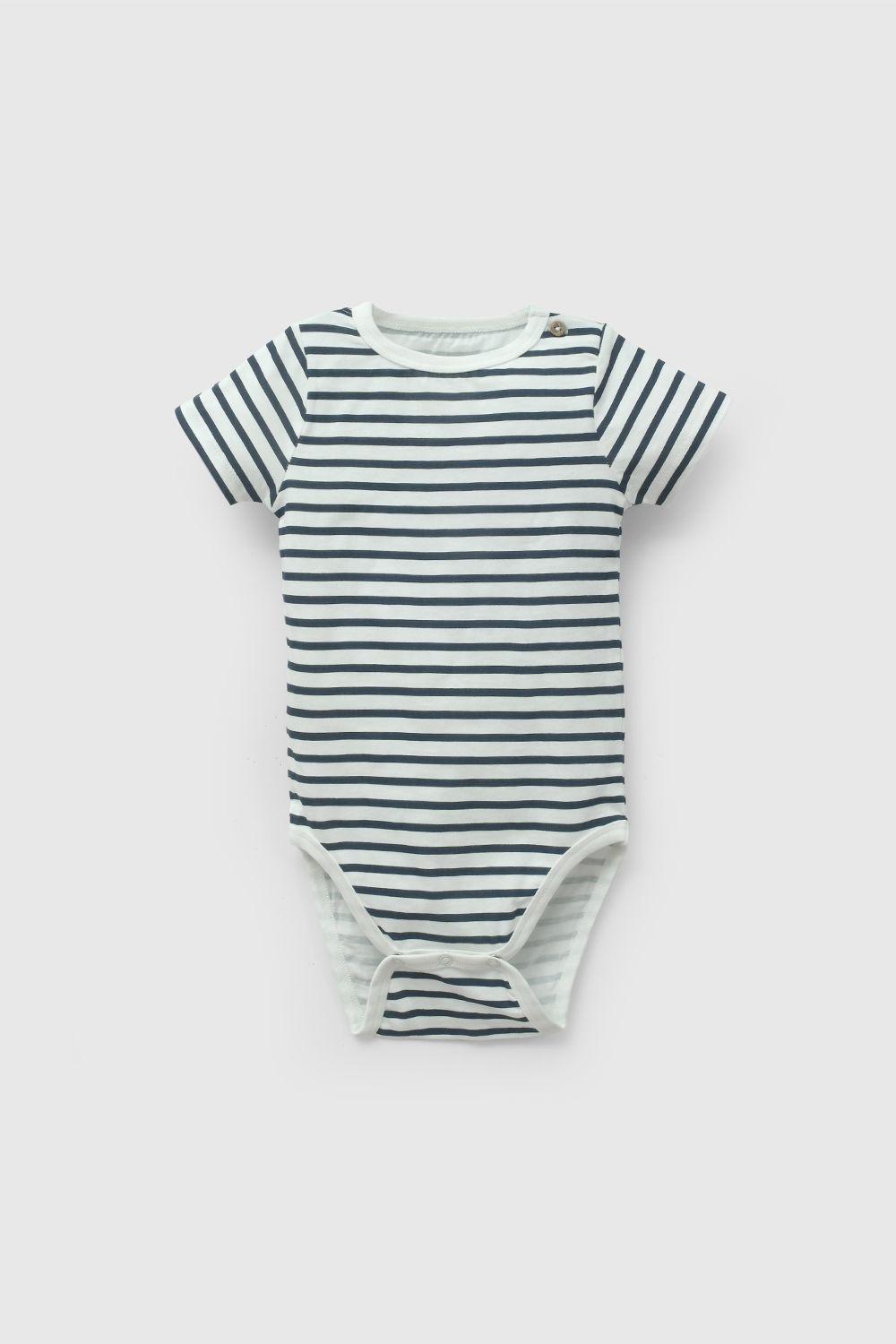 Conjunto Jardinera Y Body Azul De Niño COAL0557V26-1