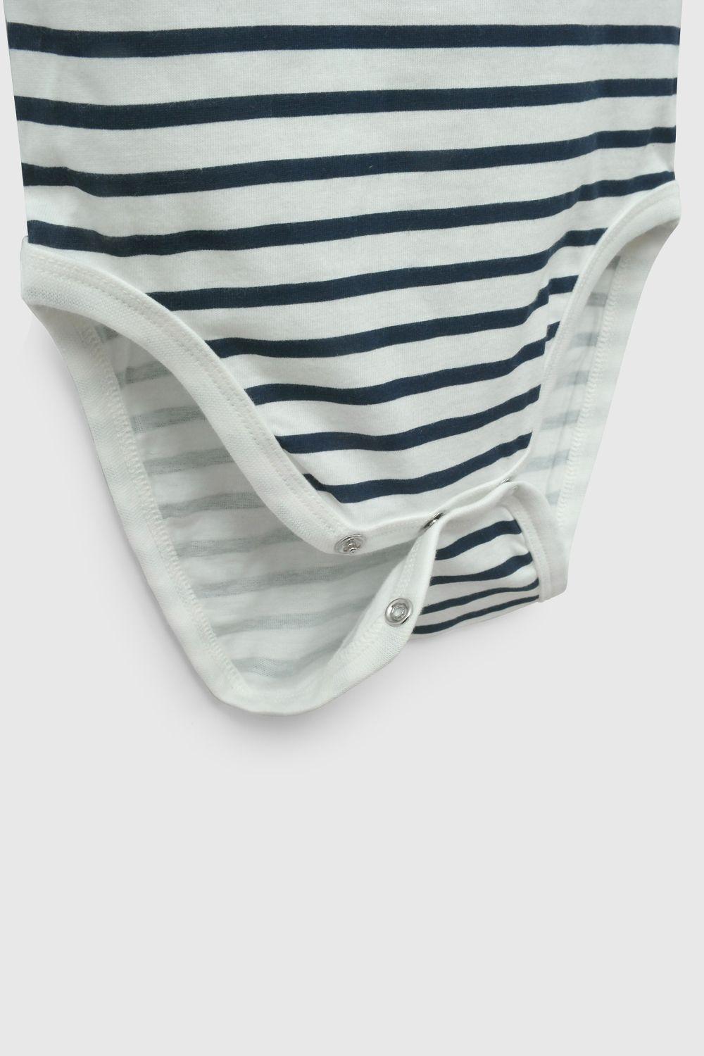 Conjunto Jardinera Y Body Azul De Niño COAL0557V26-3