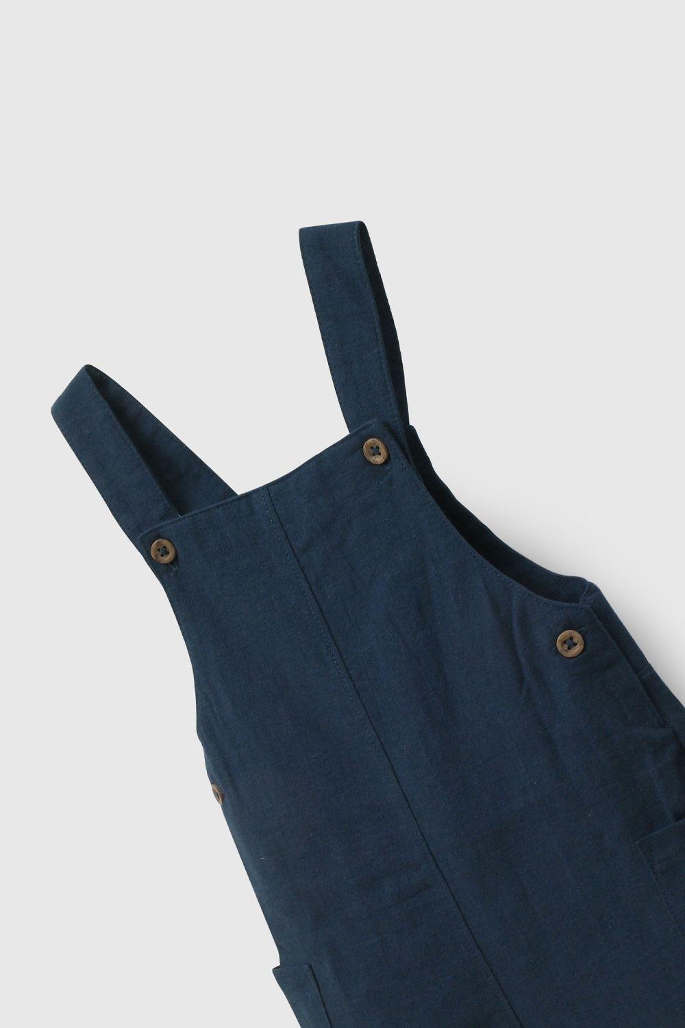 Conjunto Jardinera Y Body Azul De Niño COAL0557V26-4