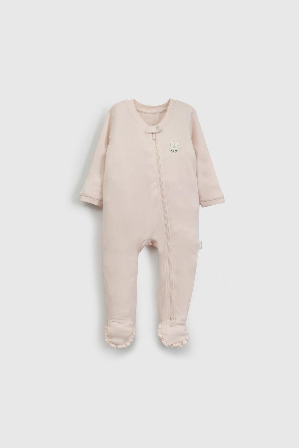 Pijama Rosado Gamuza Conejo De Bebé PJGA0231V26-0