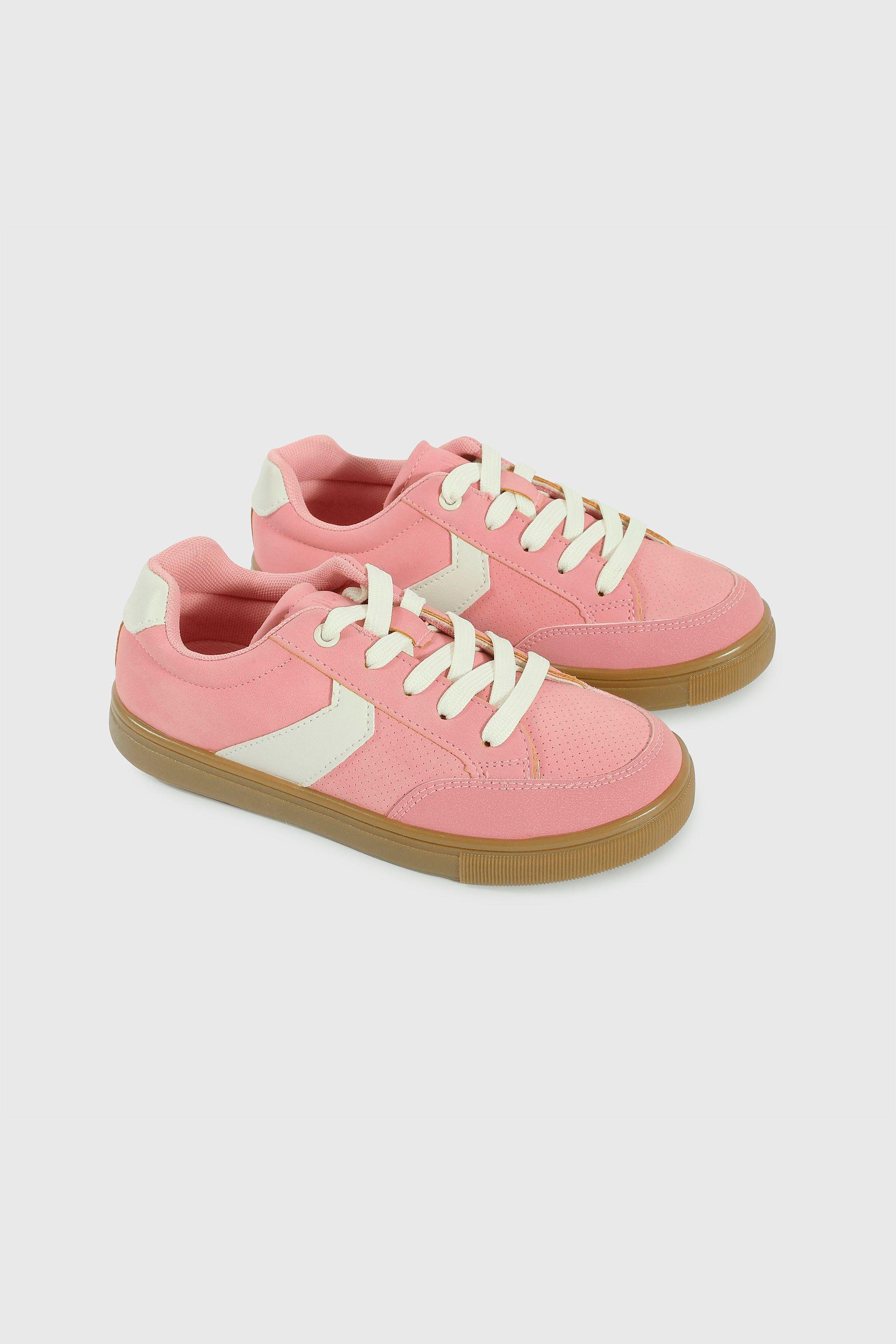 Zapatilla de Niña Lifestyle Londres Rosado con Cordón 641-0