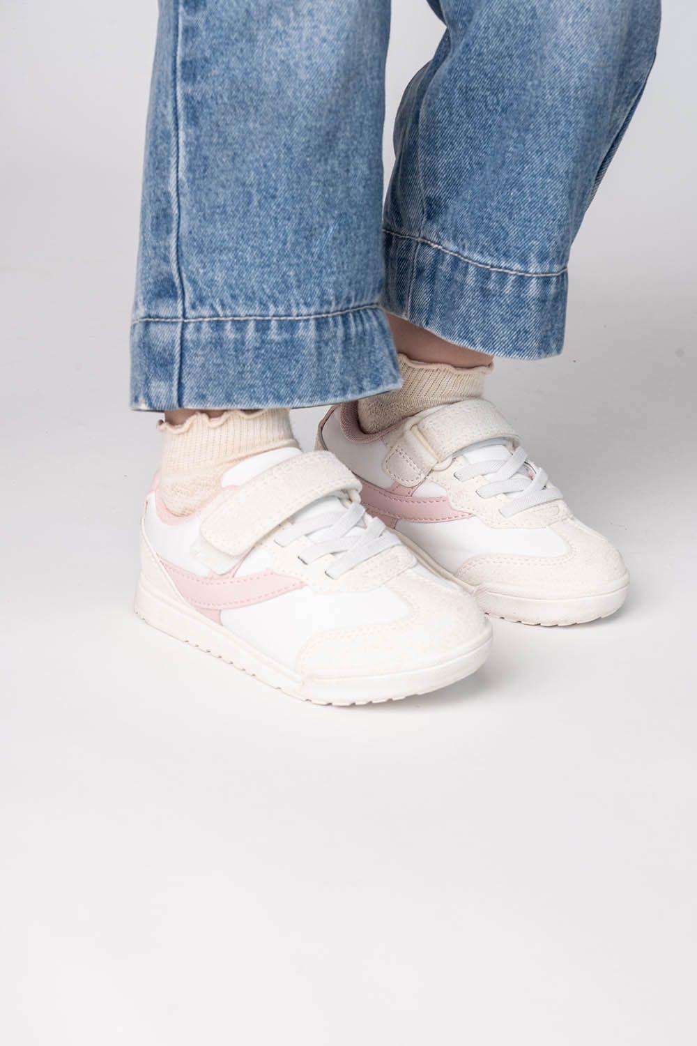 Zapatilla Urbana Beige y Rosado 47280298V26-1