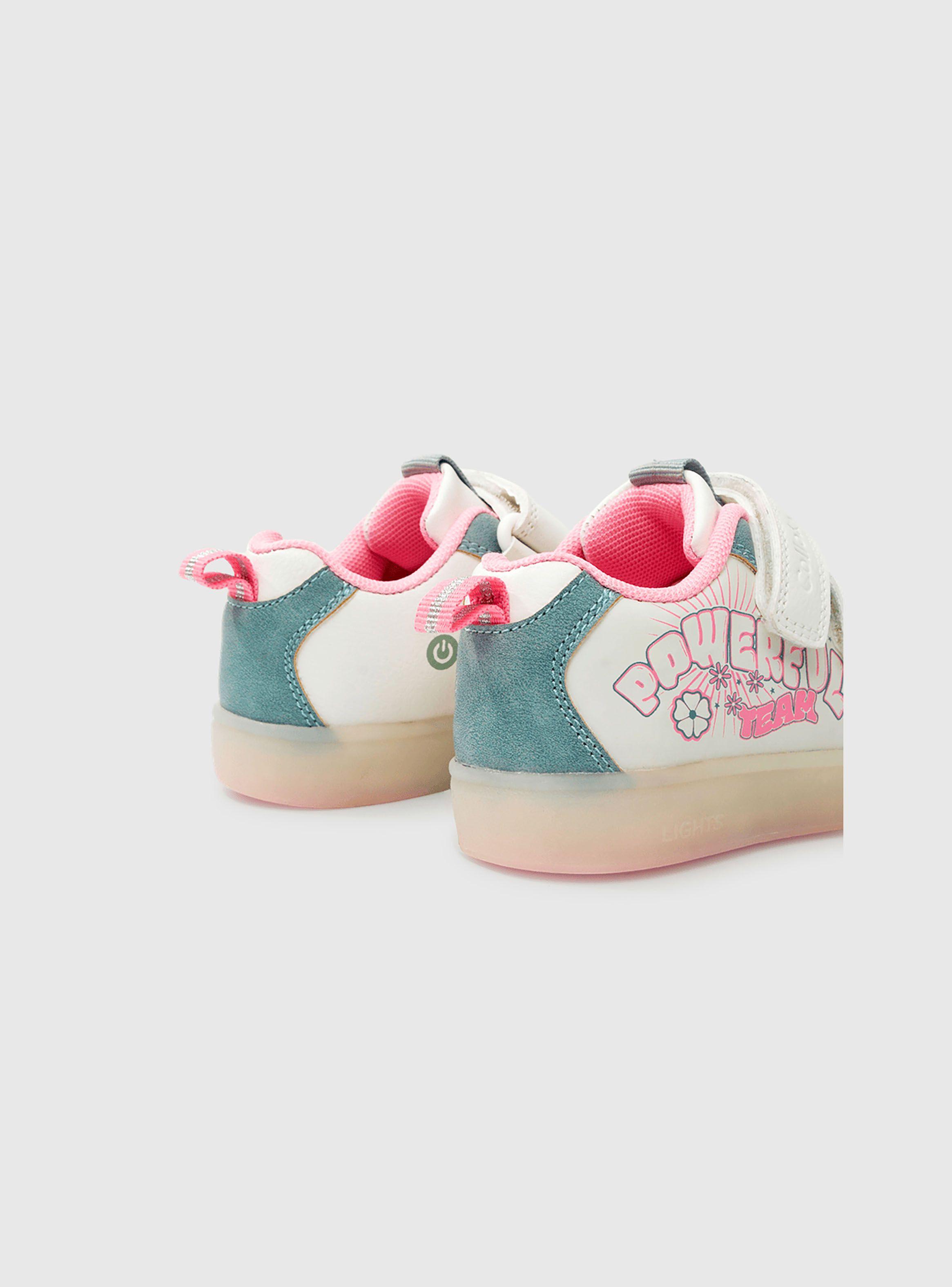 Zapatilla luces Niña Blanco 50084 Colloky-4