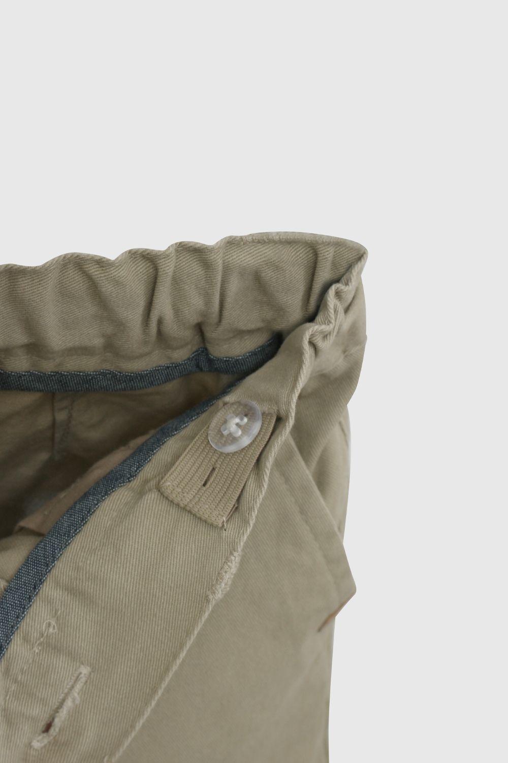 Bermuda Gabardina Beige  De Niño BDGB0166V26-3