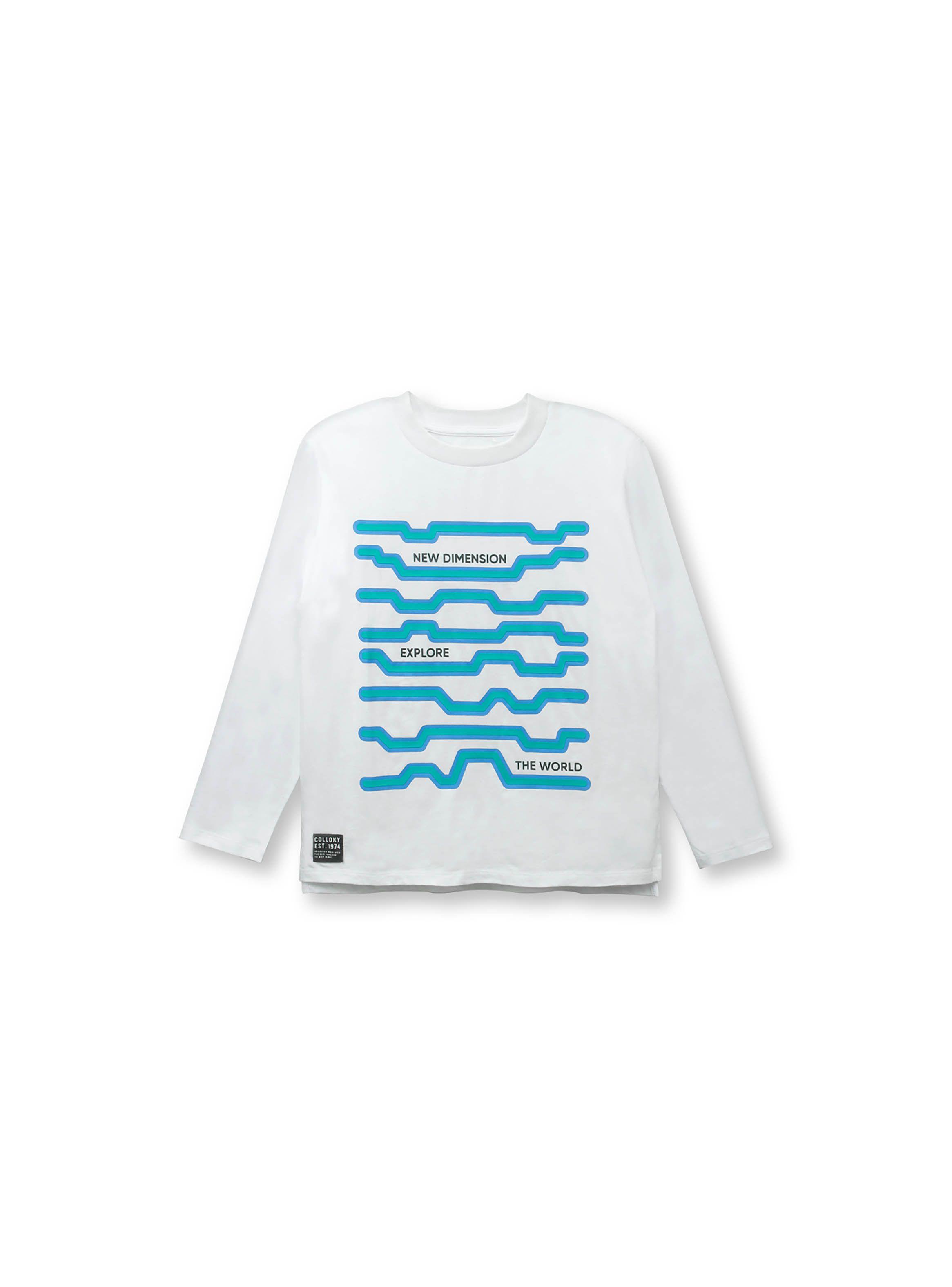 Polera De Niño Digital Blanco (2 A 12 Años) Colloky-0