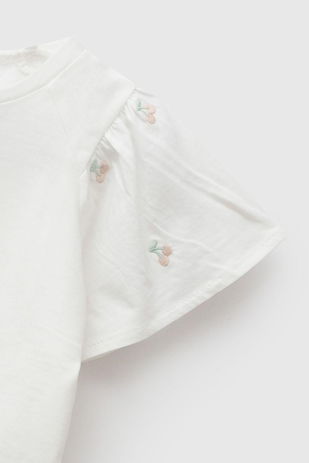 Polera Manga Vuelos Blanco Niña 6-9M a 4-5A Colloky-2
