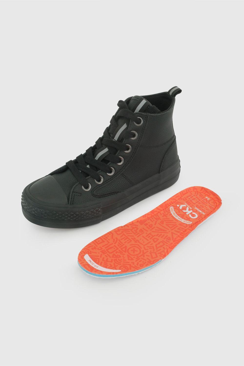 Zapato Escolar de Niña Negro con cordón-6