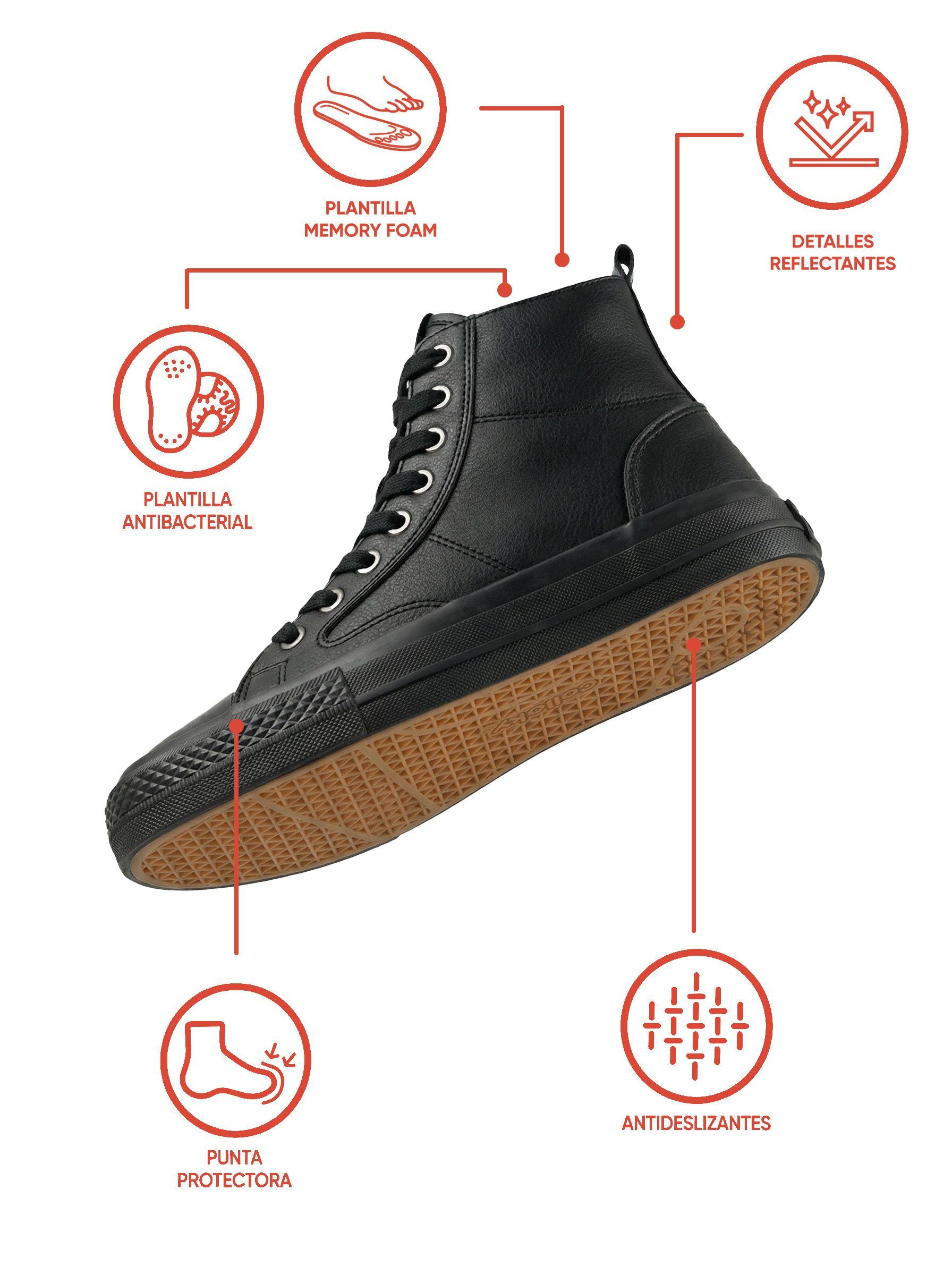 Zapato Escolar de Niña Negro con cordón-2