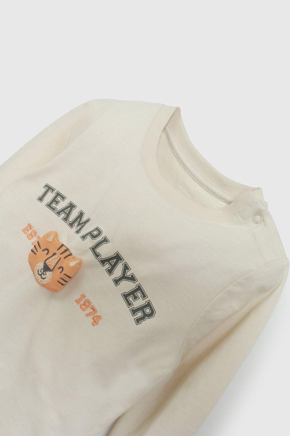 Polera Beige Team Player De Niño POJE7775V26-2