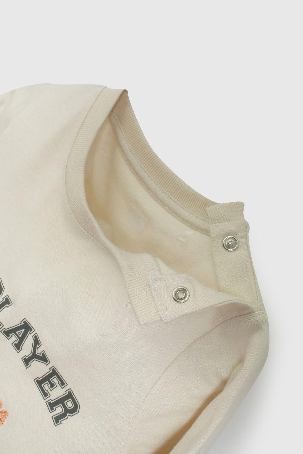 Polera Beige Team Player De Niño POJE7775V26-3