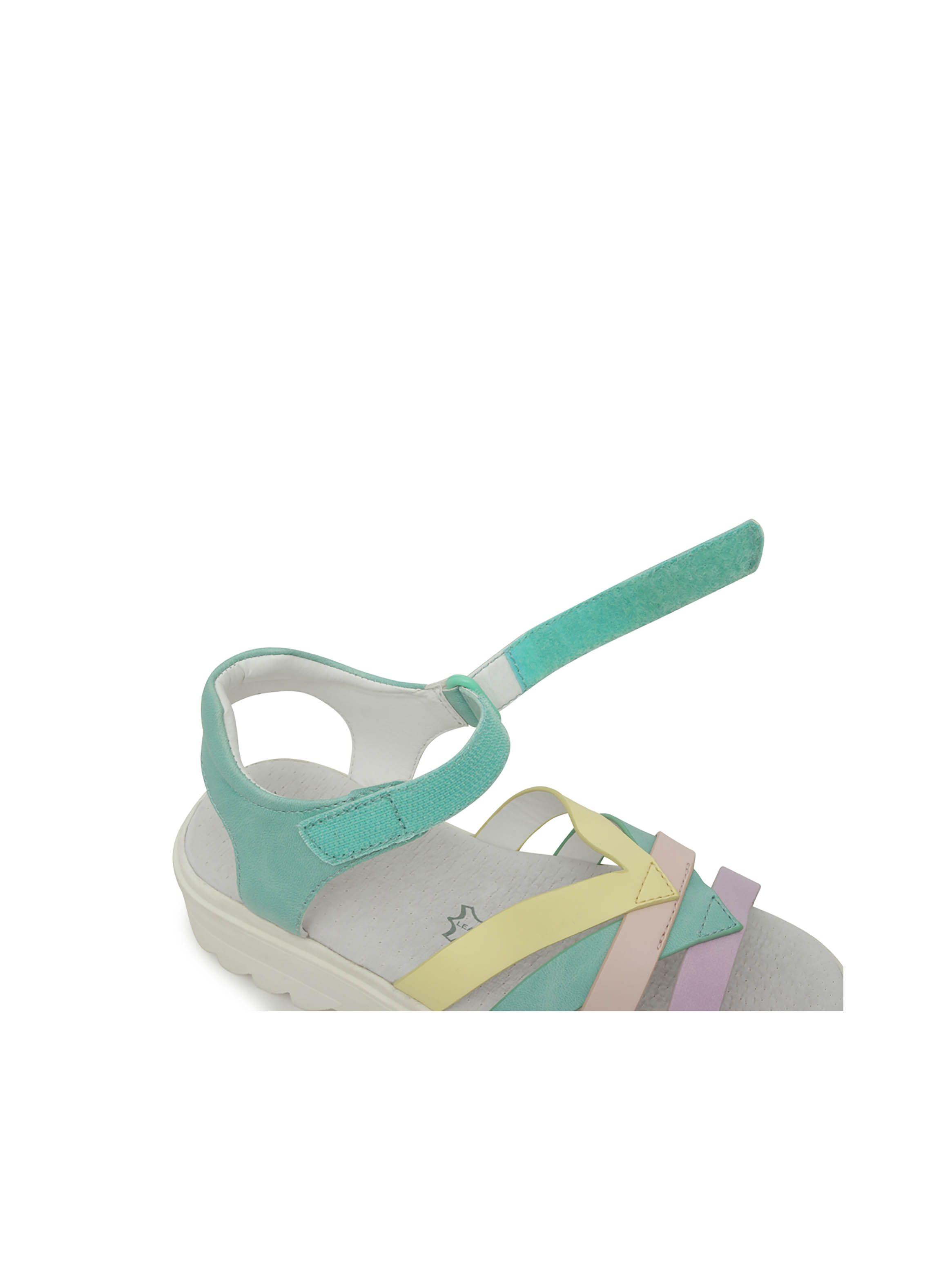 Sandalia De Niña Plataforma Verde Menta (28 A 38) Colloky-4