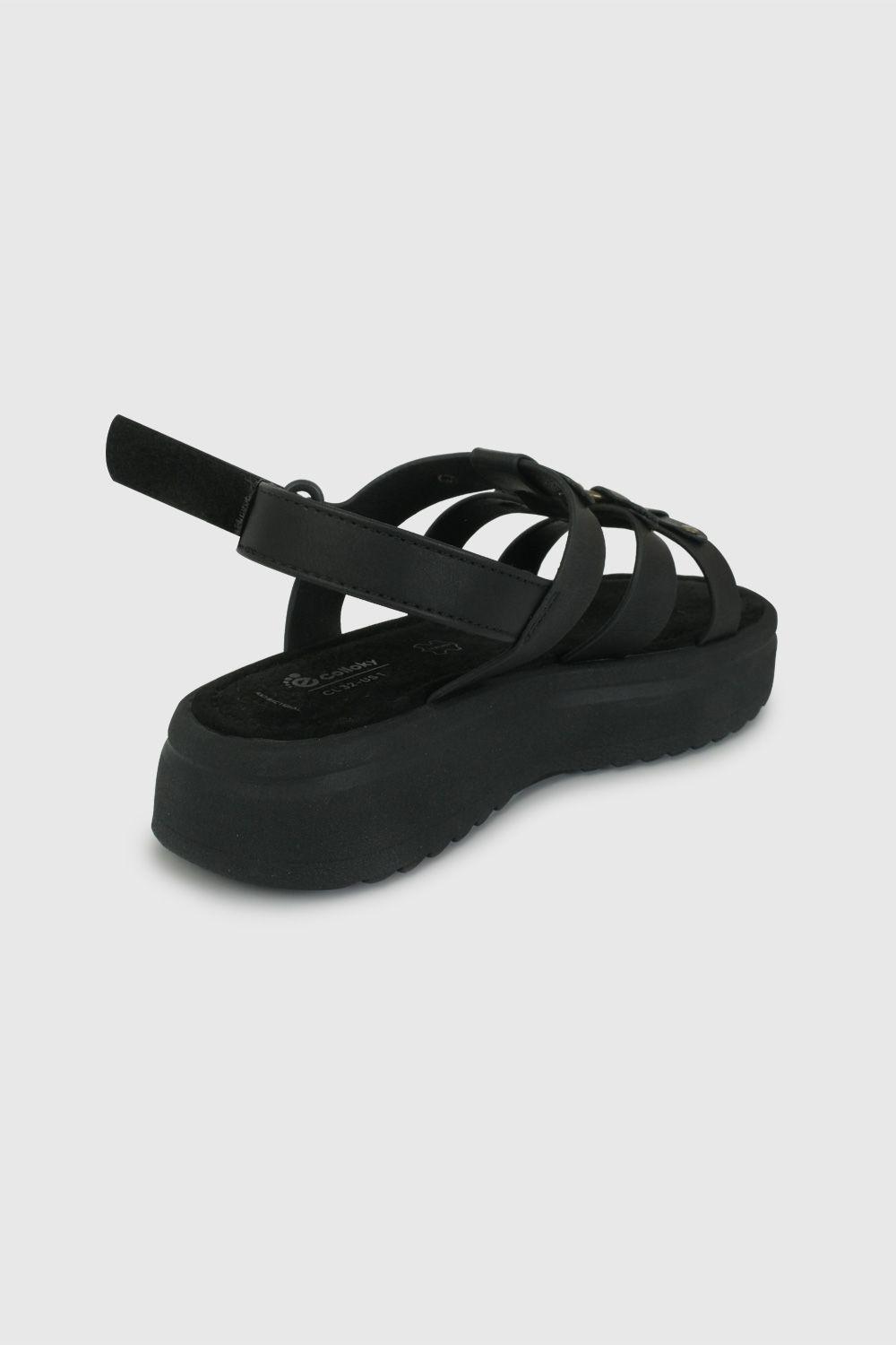 Sandalia Negra con Plataforma 53180201V26-5