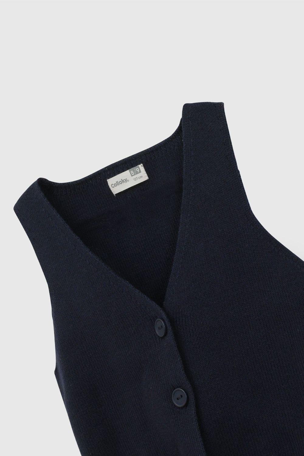 Chaleco Niña Celeste 7433 Colloky-2