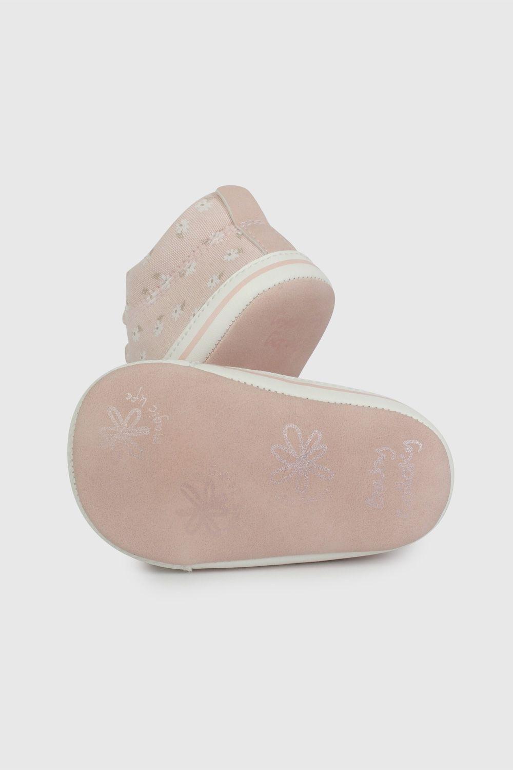 Zapatilla Urbana Caña Alta Rosada Flores 17000330V26-2